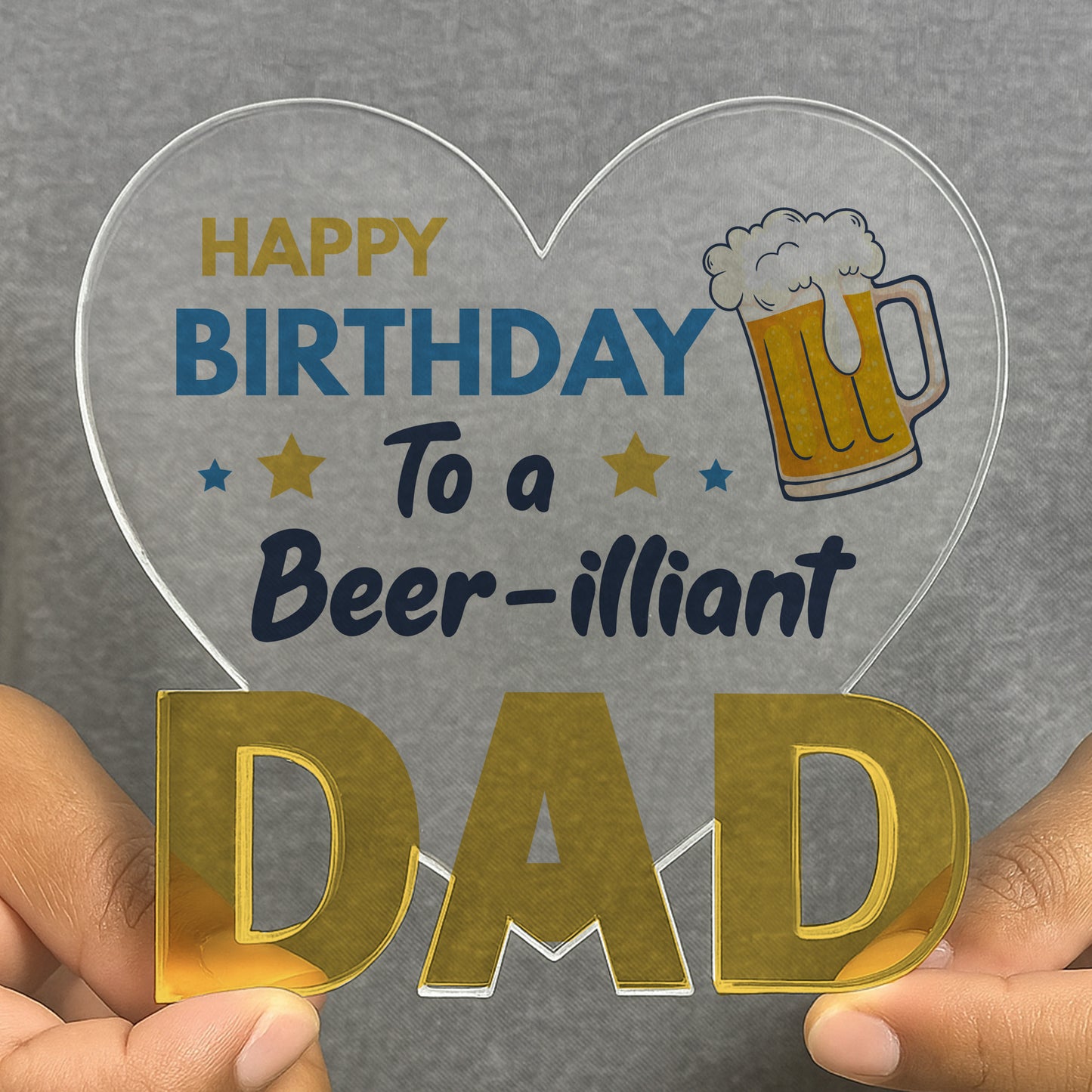 Birthday Gift For A Beer Illiant Dad Acrylic Plaque Dad Birthday