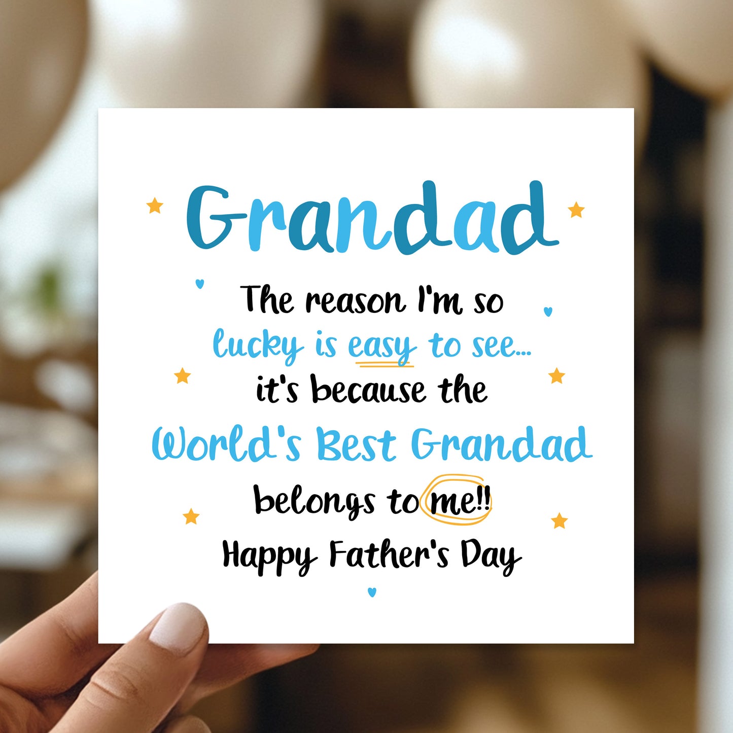 Fathers Day Card For Grandad BEST GRANDAD Card From Grandson