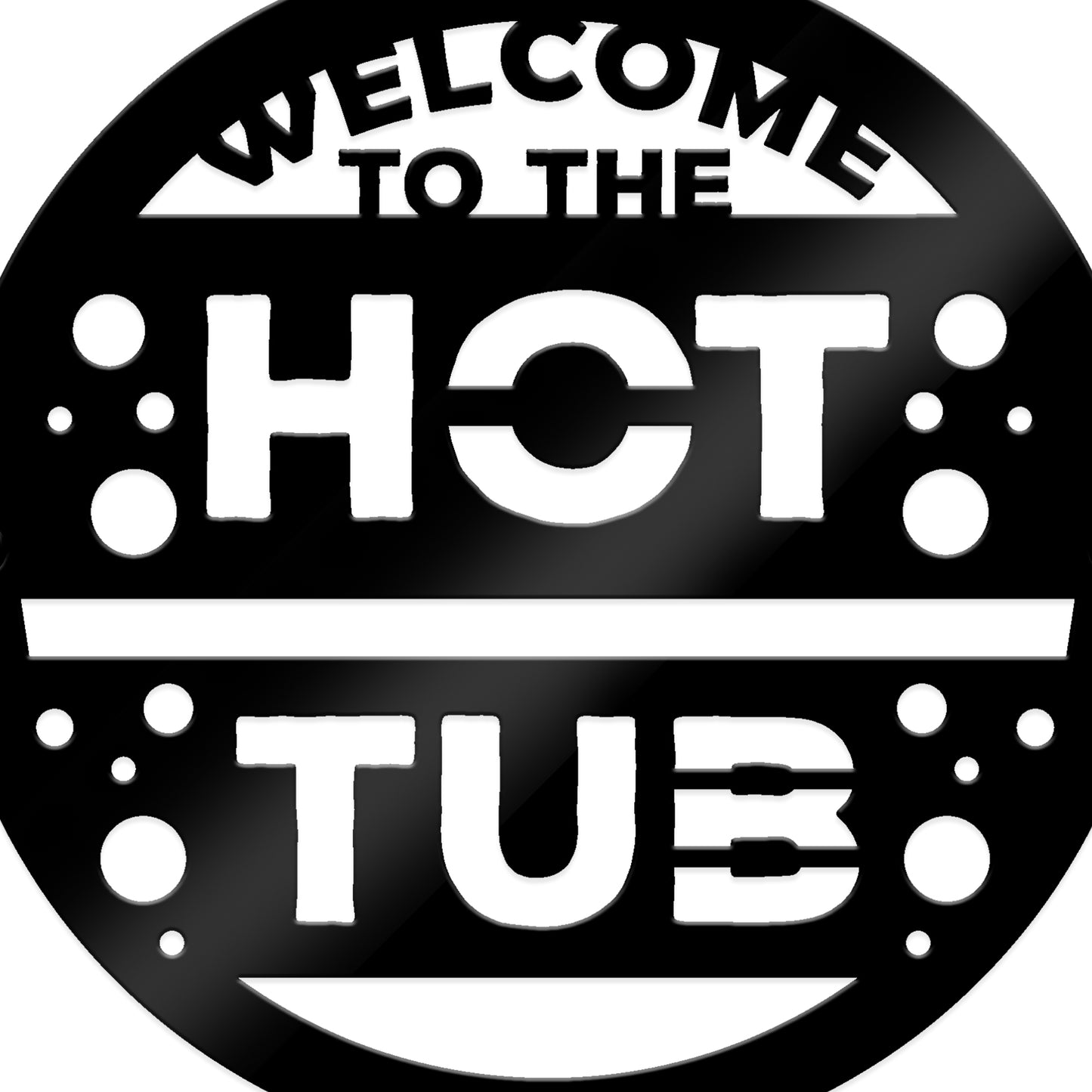 Hot Tub Welcome Sign For Garden Outside Hot Tub Decor 23x23cm