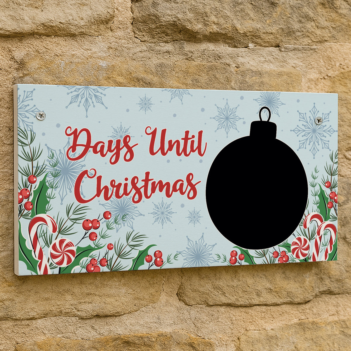 Christmas Countdown Plaque For Kids Children Days Until Christma