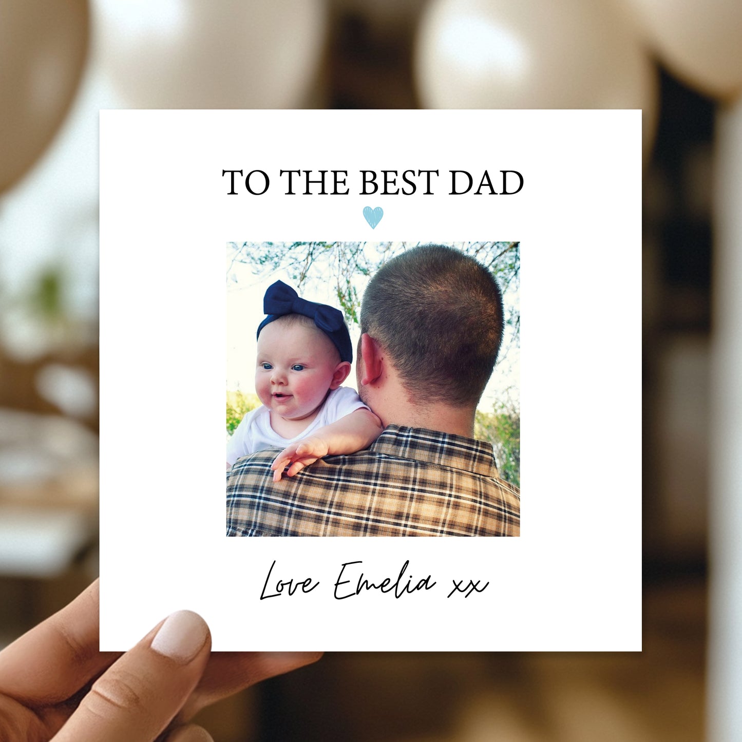 Personalised Fathers Day Card With Photo Best Dad Birthday Card
