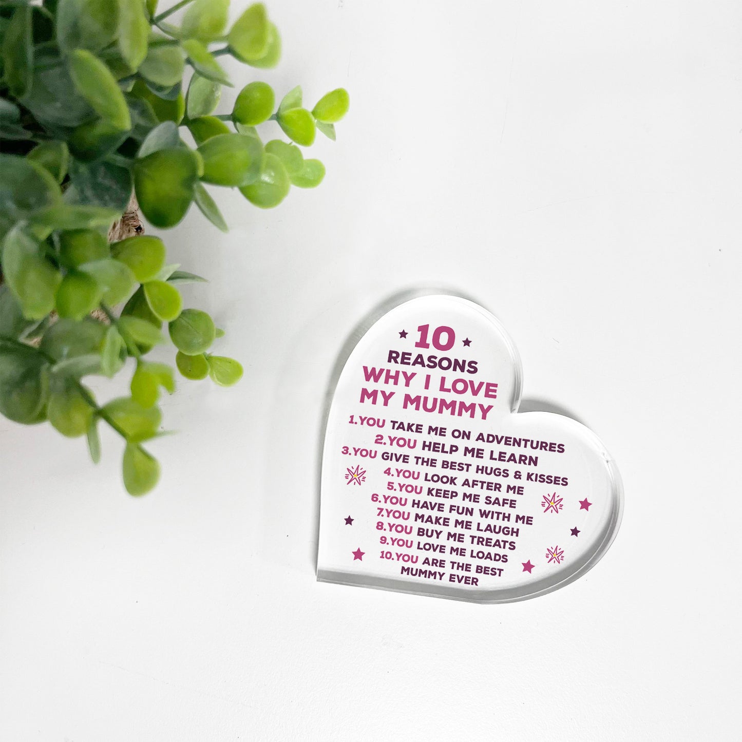 Mummy Gifts From Son Mother And Daughter Gifts Acrylic Heart