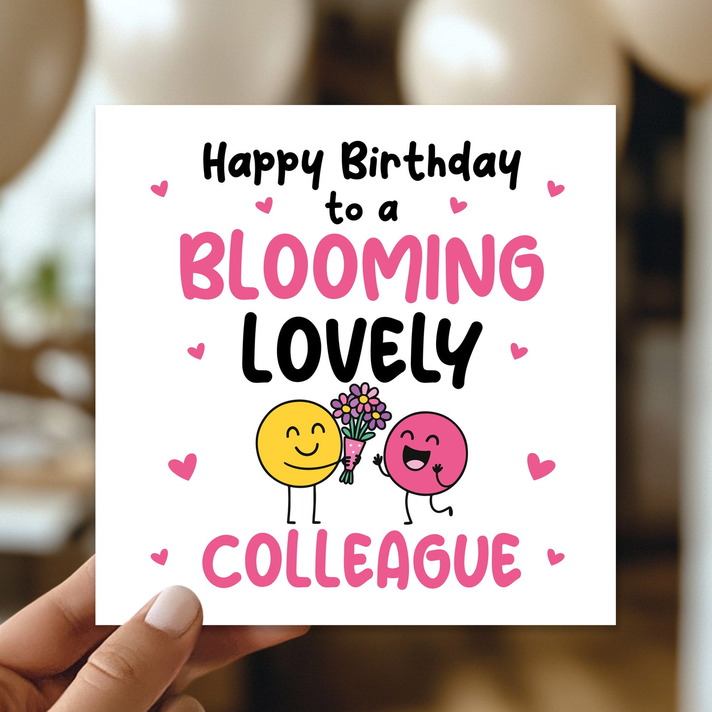 Happy Birthday Card For Colleague Blooming Lovely Colleague