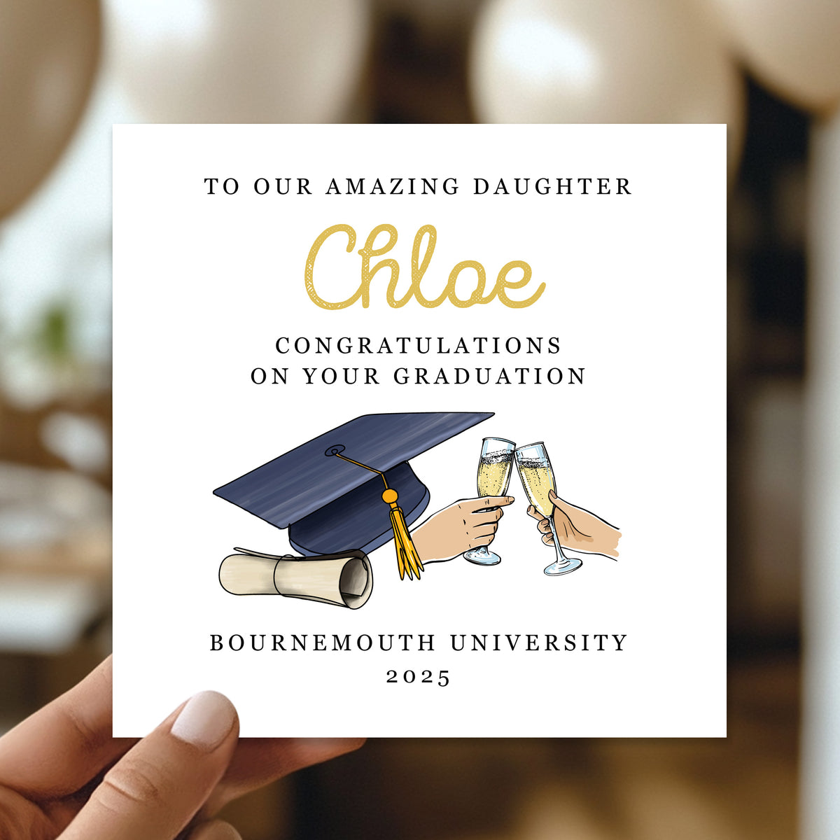 Personalised Graduation Card For Daughter From Mum and Dad