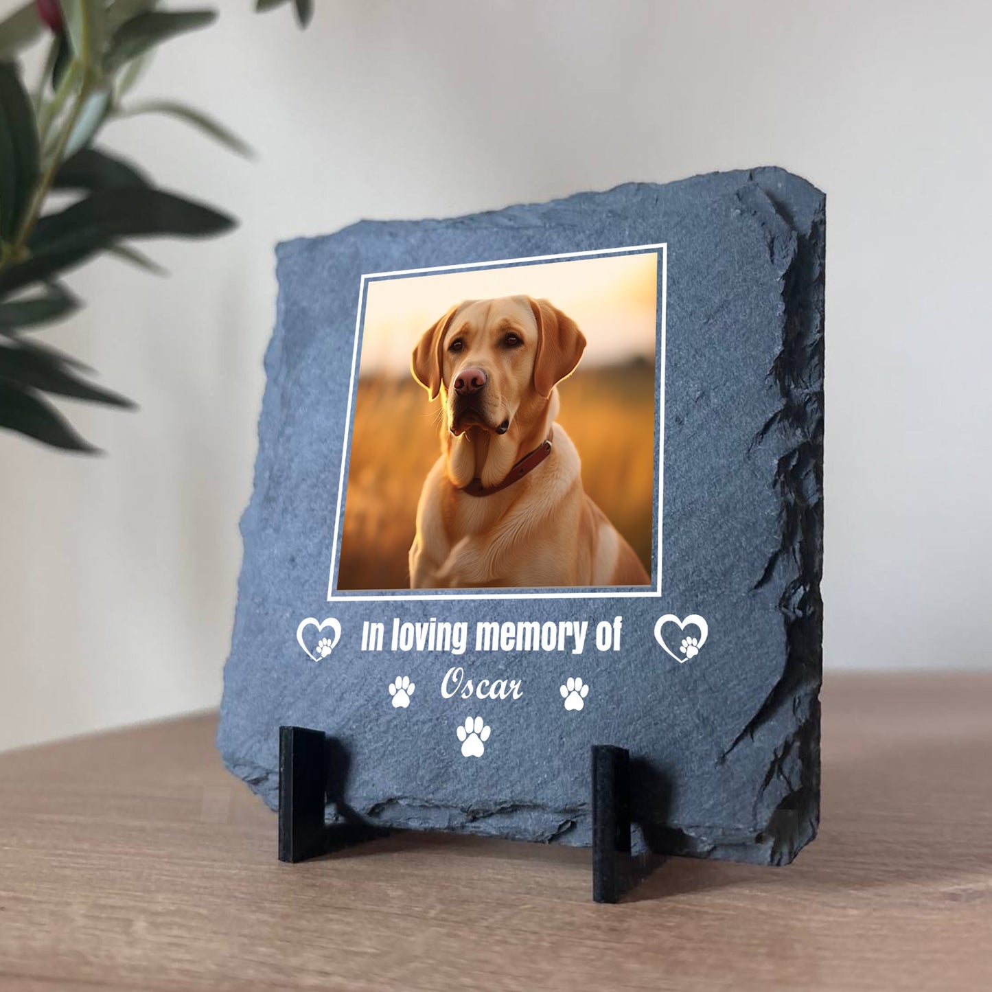 Dog Memorial Plaque Pet Loss Gifts Personalised Memorial Slate