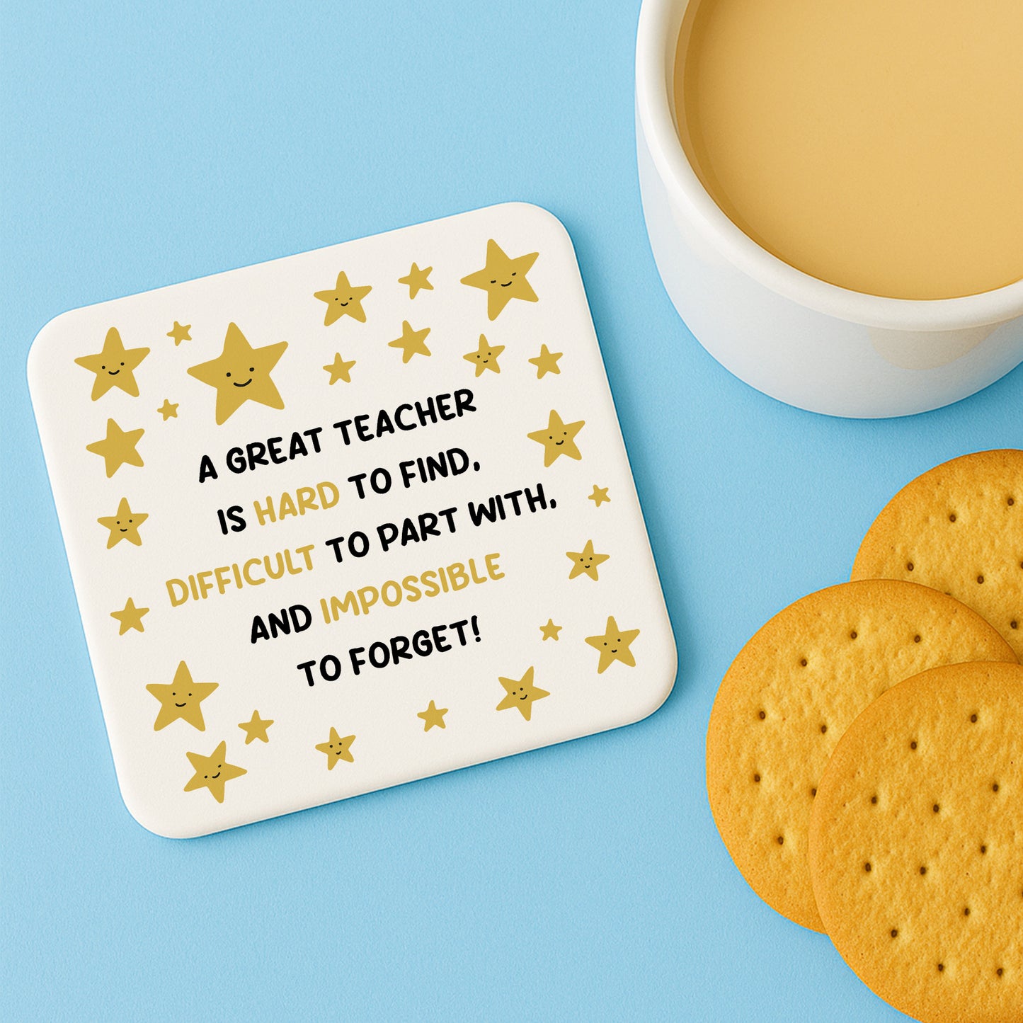 Gift For Teacher Great Teacher Coaster Teacher Appreciation Gift