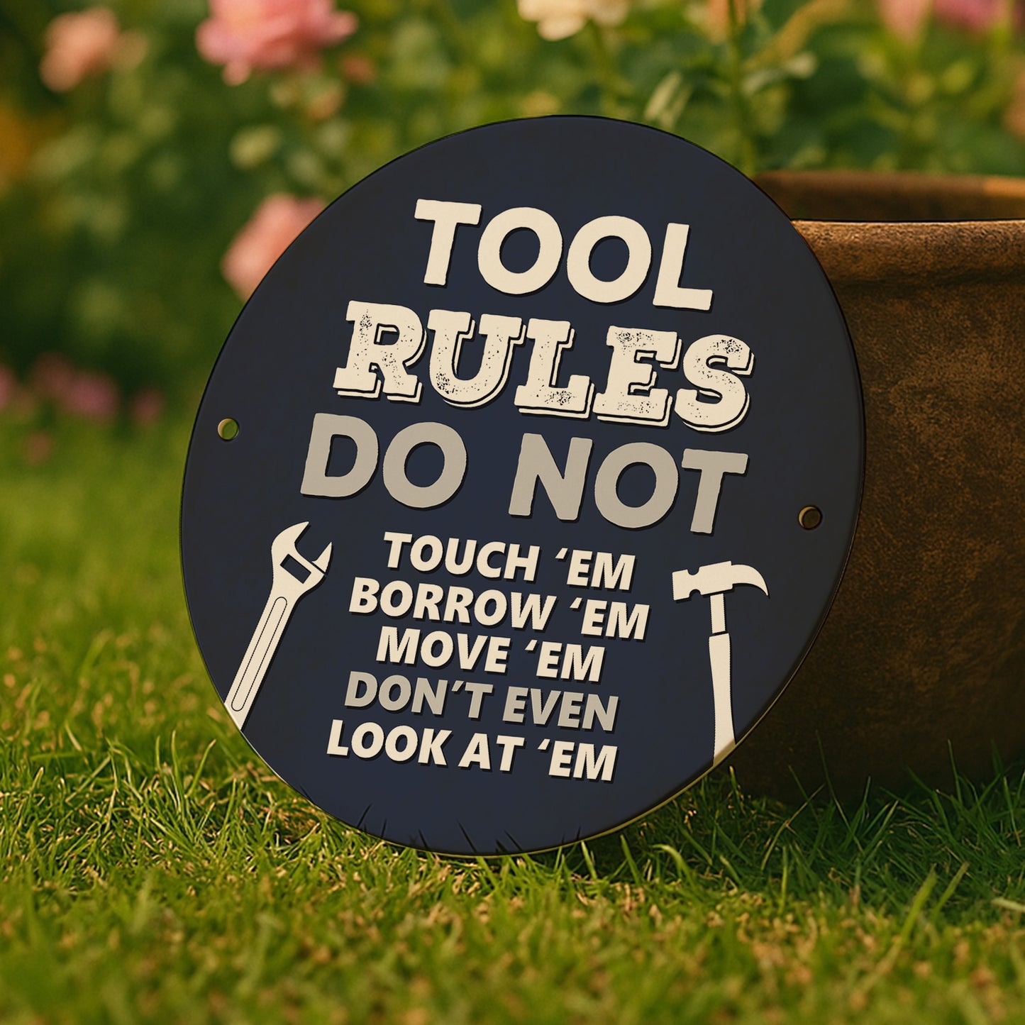 TOOL RULES Sign For Shed Plaque Funny Sign For DIY Enthusiast