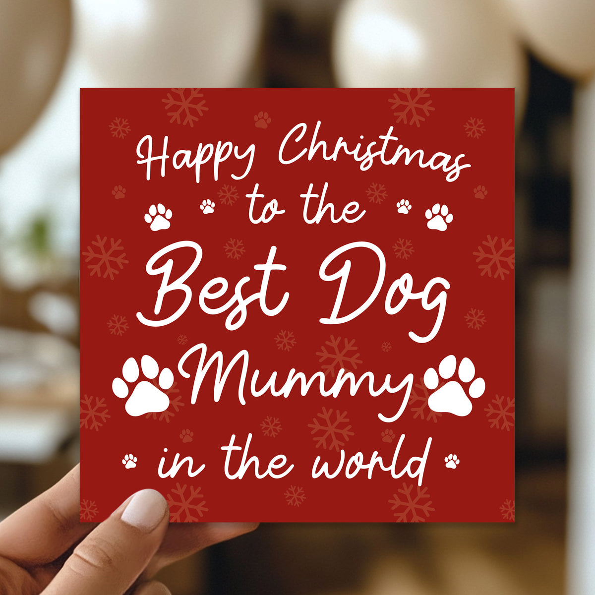 Happy Christmas To The Best Dog Mummy Card From The Dog Puppy