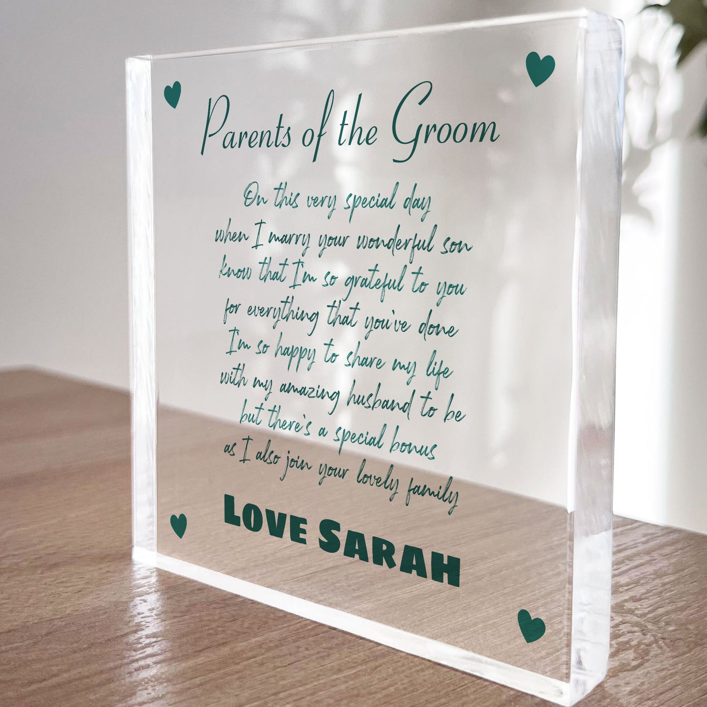 Personalised Gift For Parents Of Groom Mother Father Of Groom