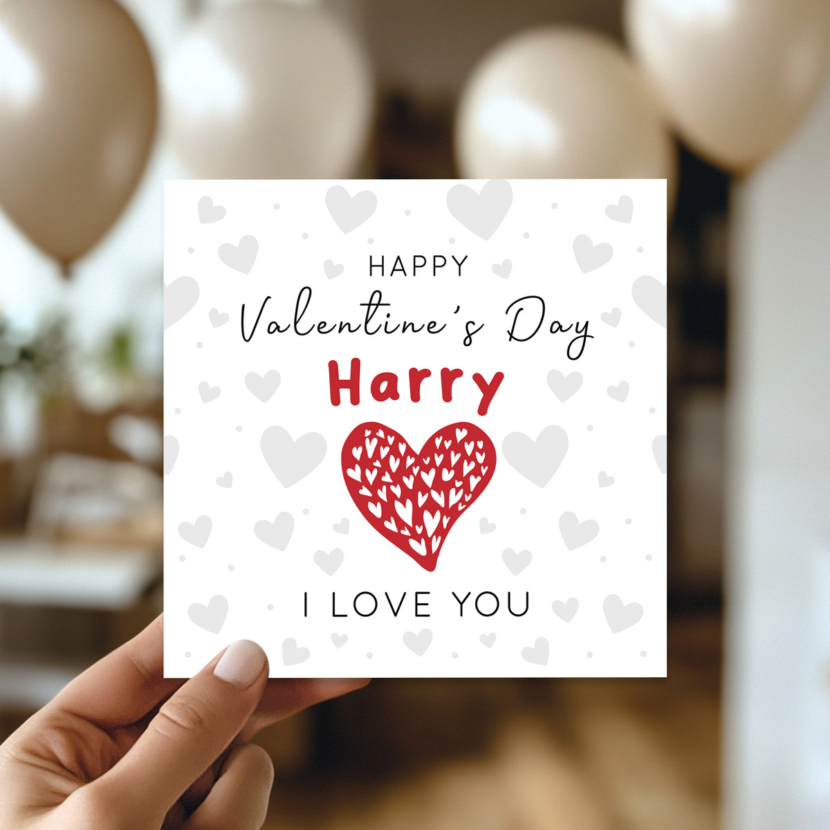 Personalised Happy Valentines Day Card Valentines Gift For Him