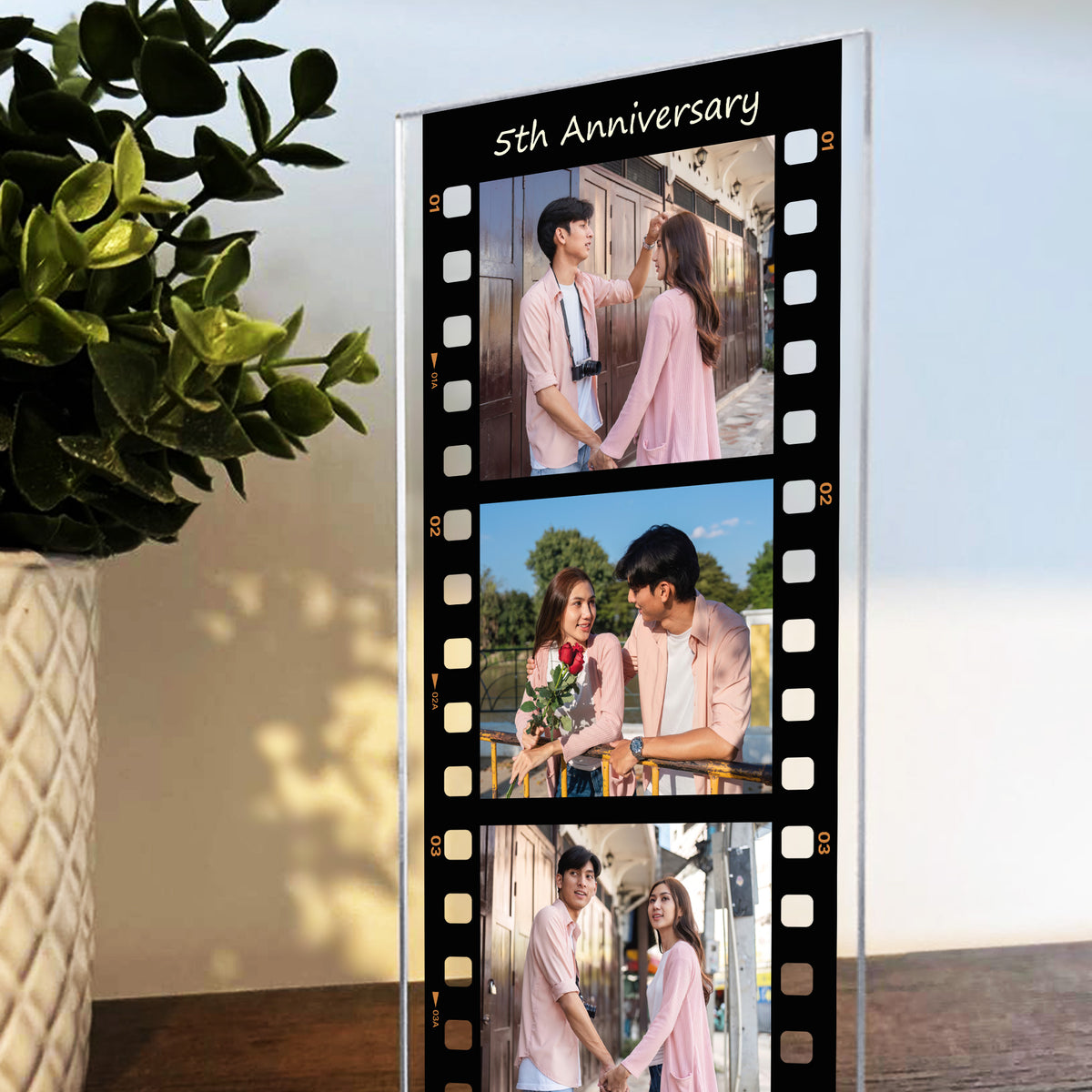 Gift For 5th Anniversary Personalised Photo Collage Plaque Gift
