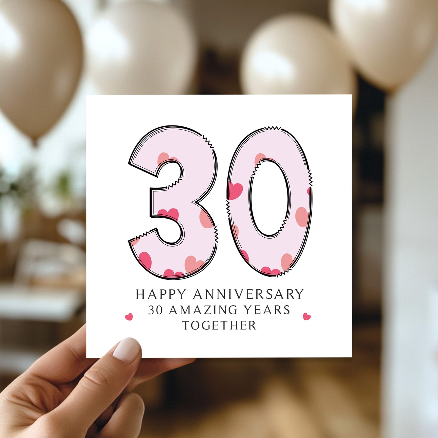 30th Wedding Anniversary Card With Envelope Anniversary Cards
