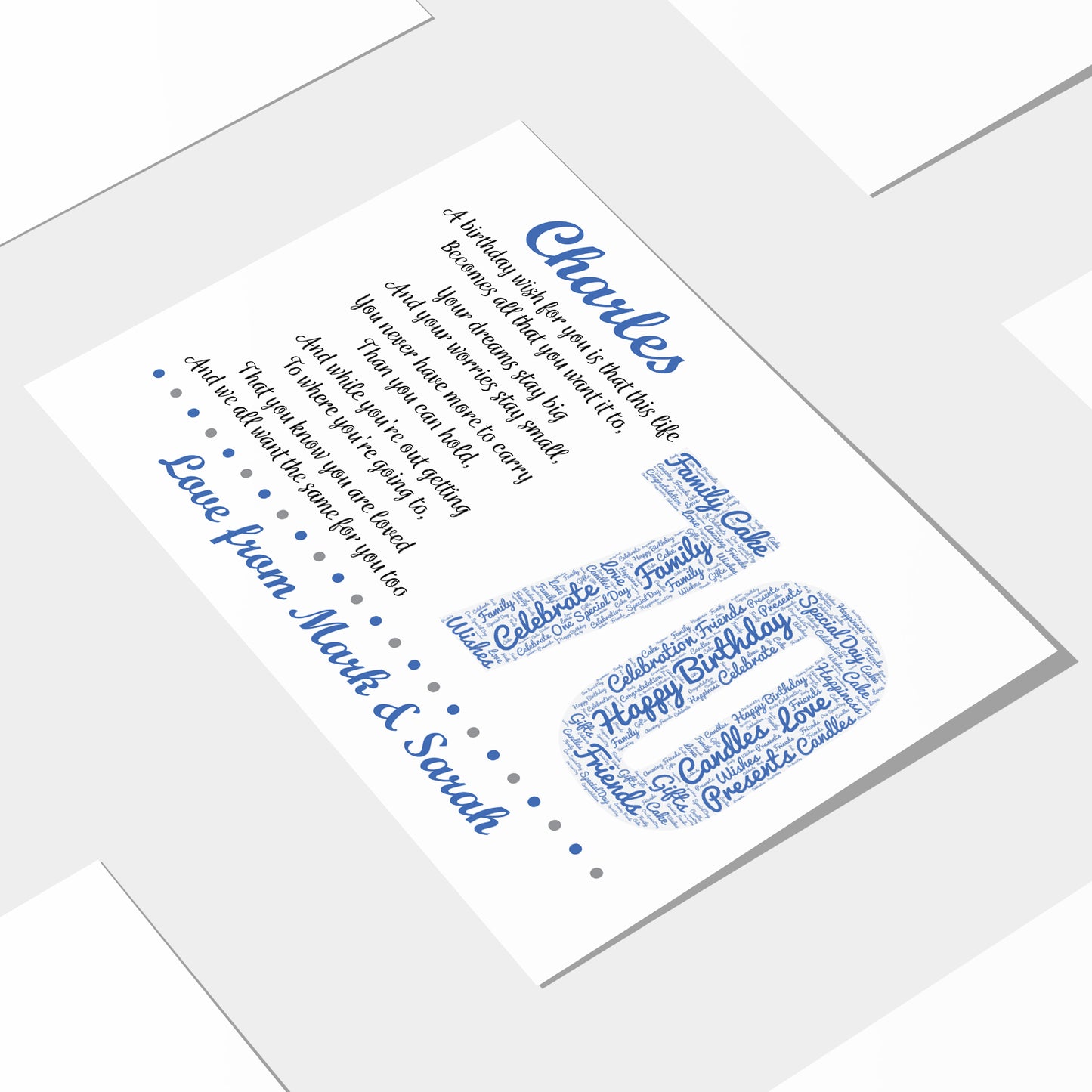 Personalised 70th Birthday Gifts for Him Men Husband Dad Grandad