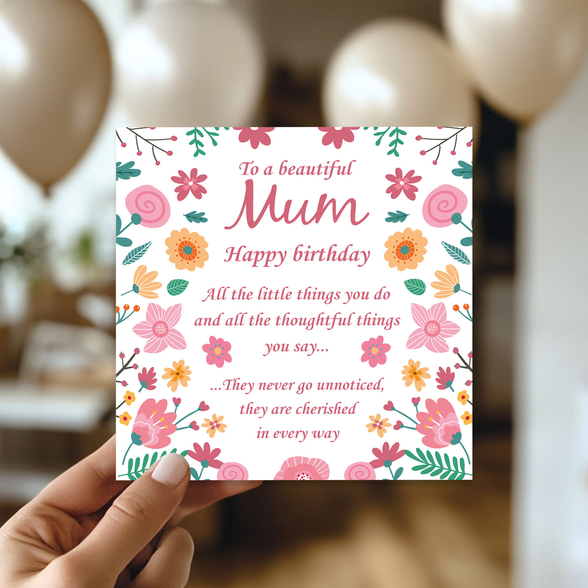 Happy Birthday Card Poem Card For Mum Mother To A Beautiful Mum