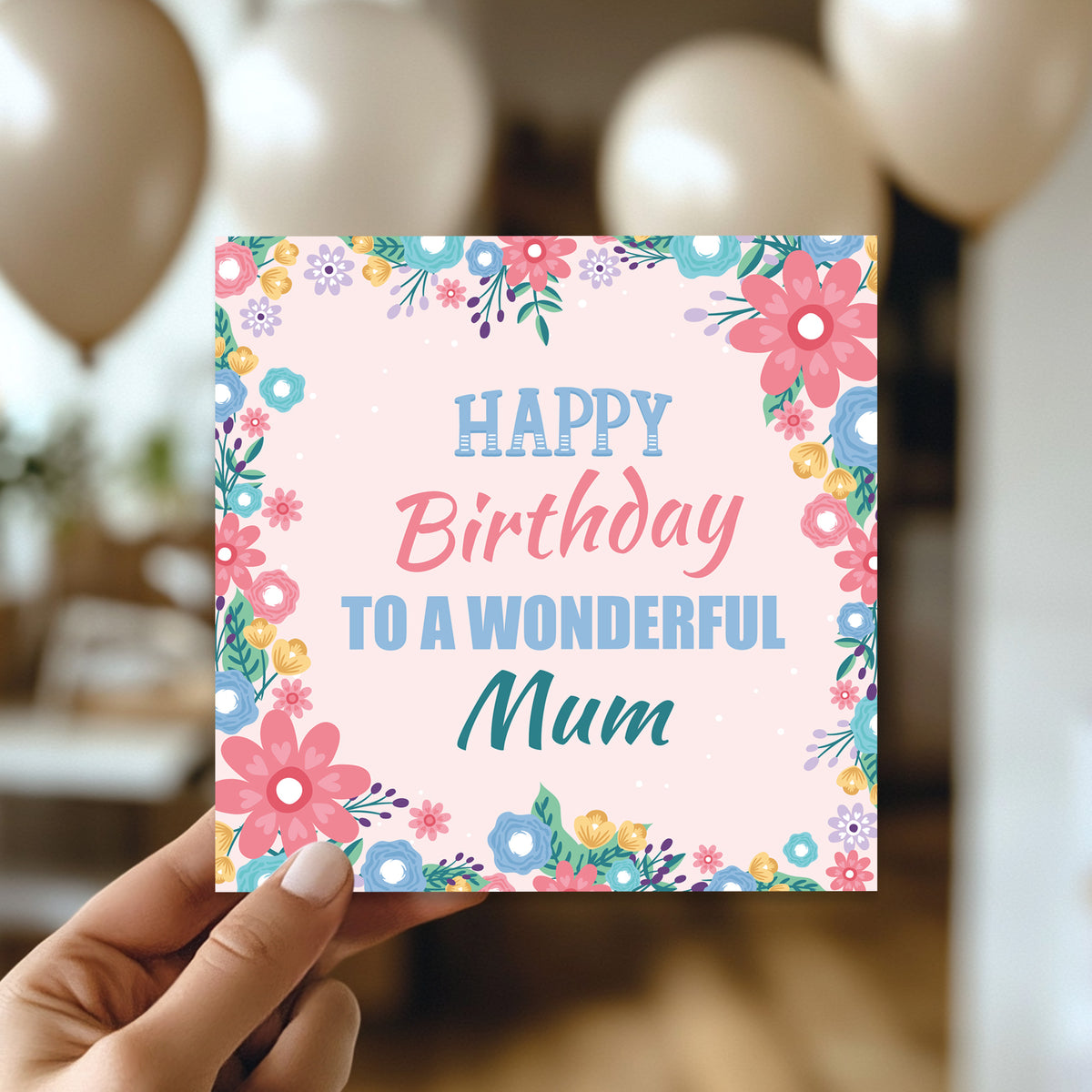 Happy Birthday To A Wonderful Mum Card For Mum Birthday Card