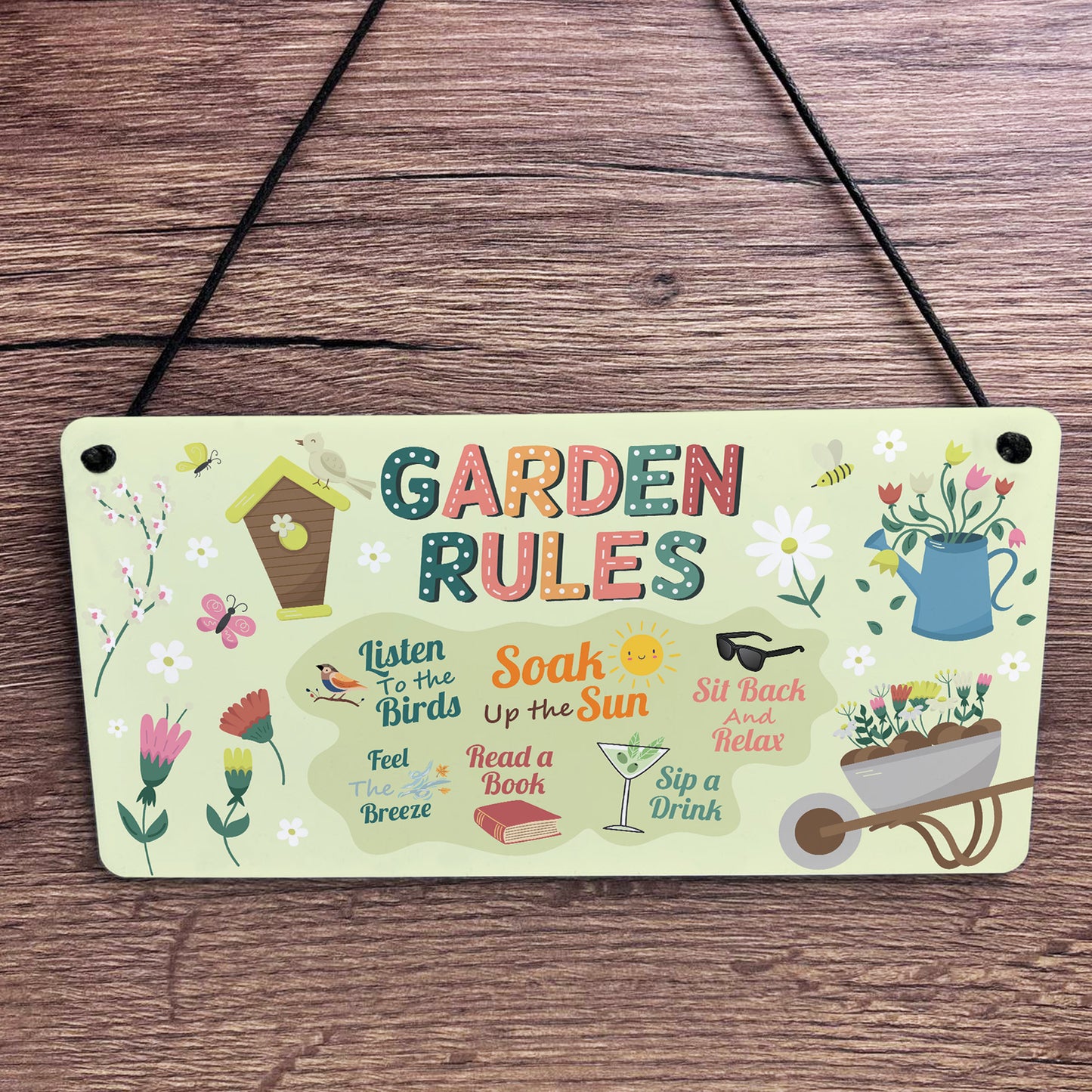 Garden Sign For Outside Hanging Beautiful Garden Rules Sign