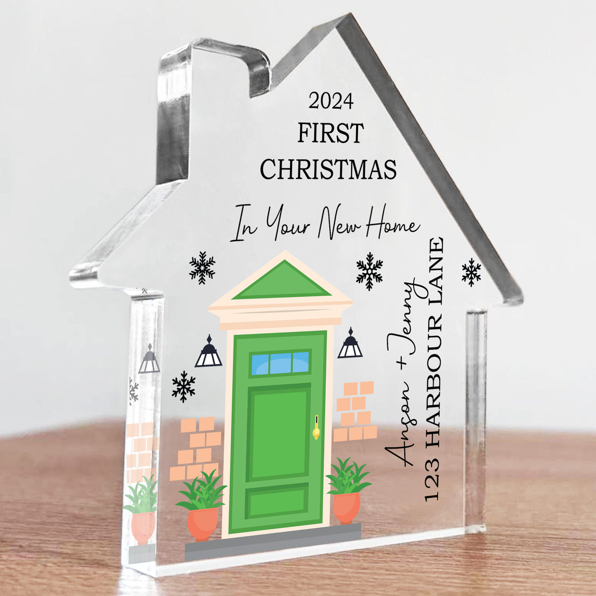 Personalised First Christmas In Your New Home Plaque Gift