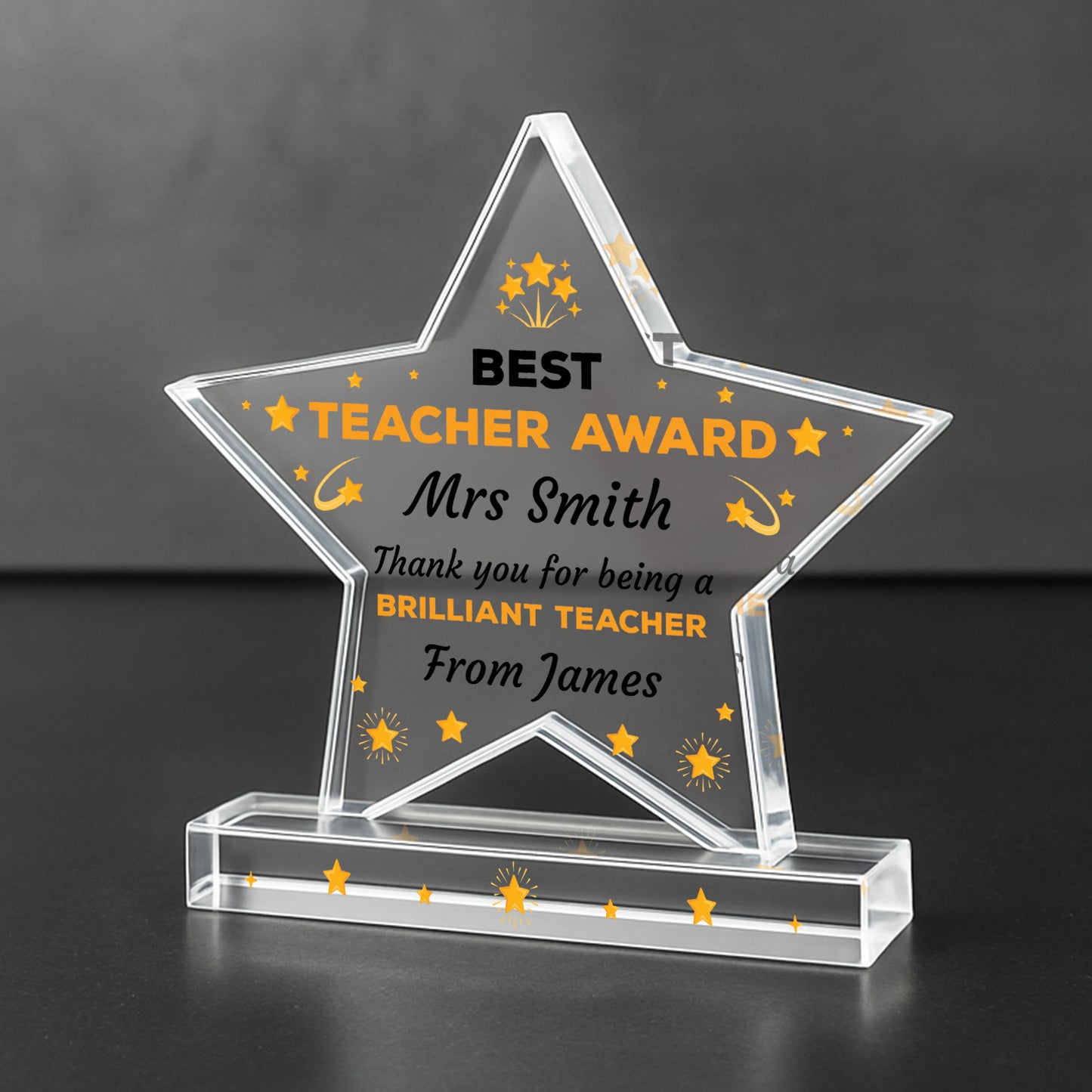 PERSONALISED Thank You Gift For Teacher BEST TEACHER AWARD