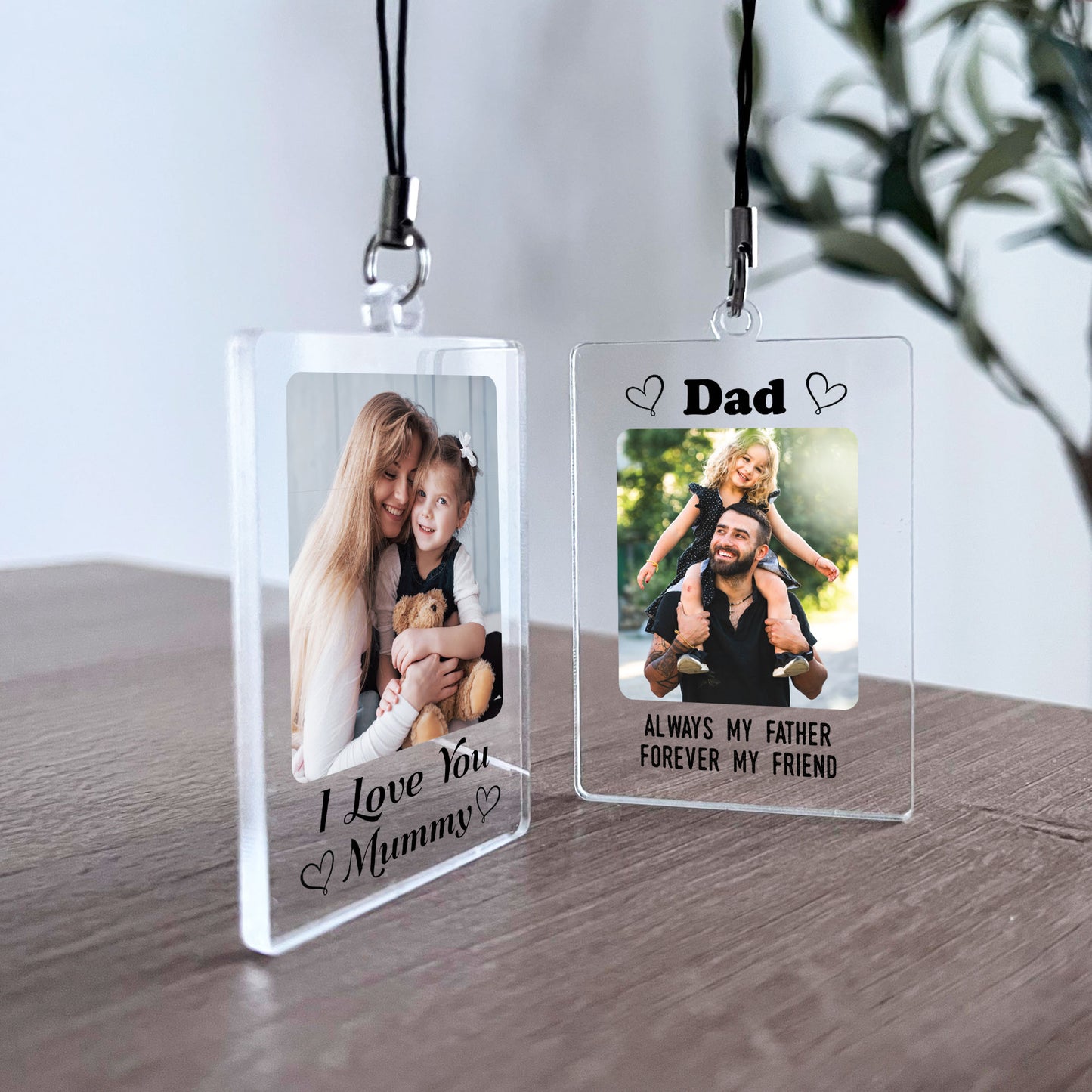 Personalised Dad Keyring Photo Gift Dad Keychain Birthday Gifts