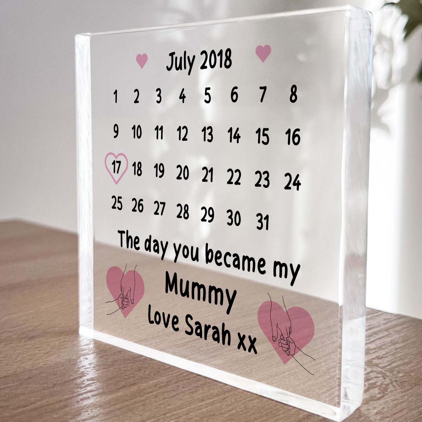 Personalised Day You Became My Mummy Gift from Daughter Son Baby