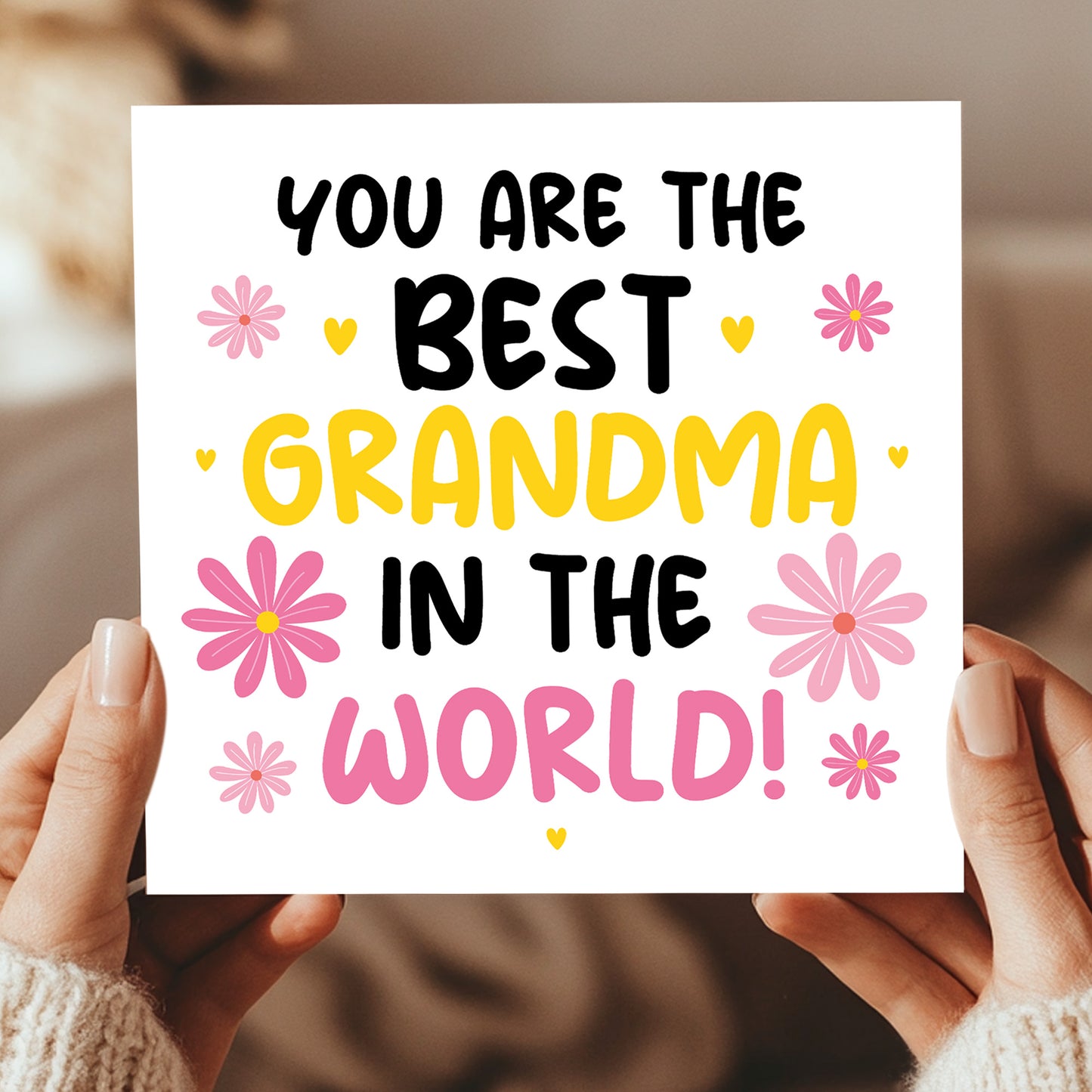 Gift For Grandma Birthday Christmas Card And Flower Pot