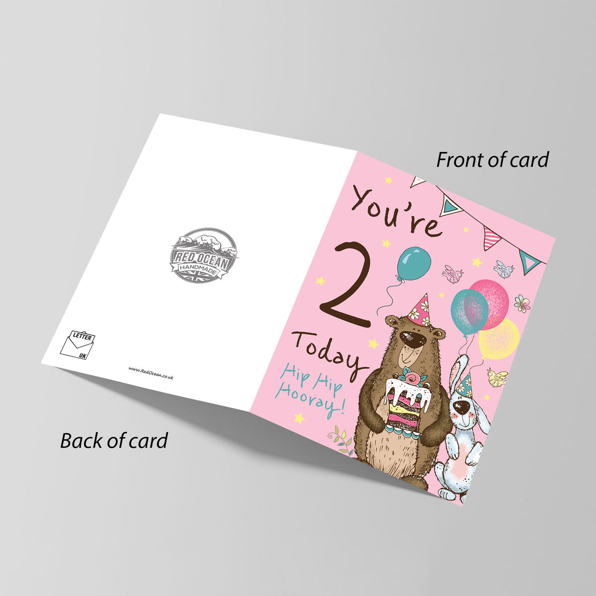 Youre 2 Today Birthday Card Second Birthday Card For Daughter