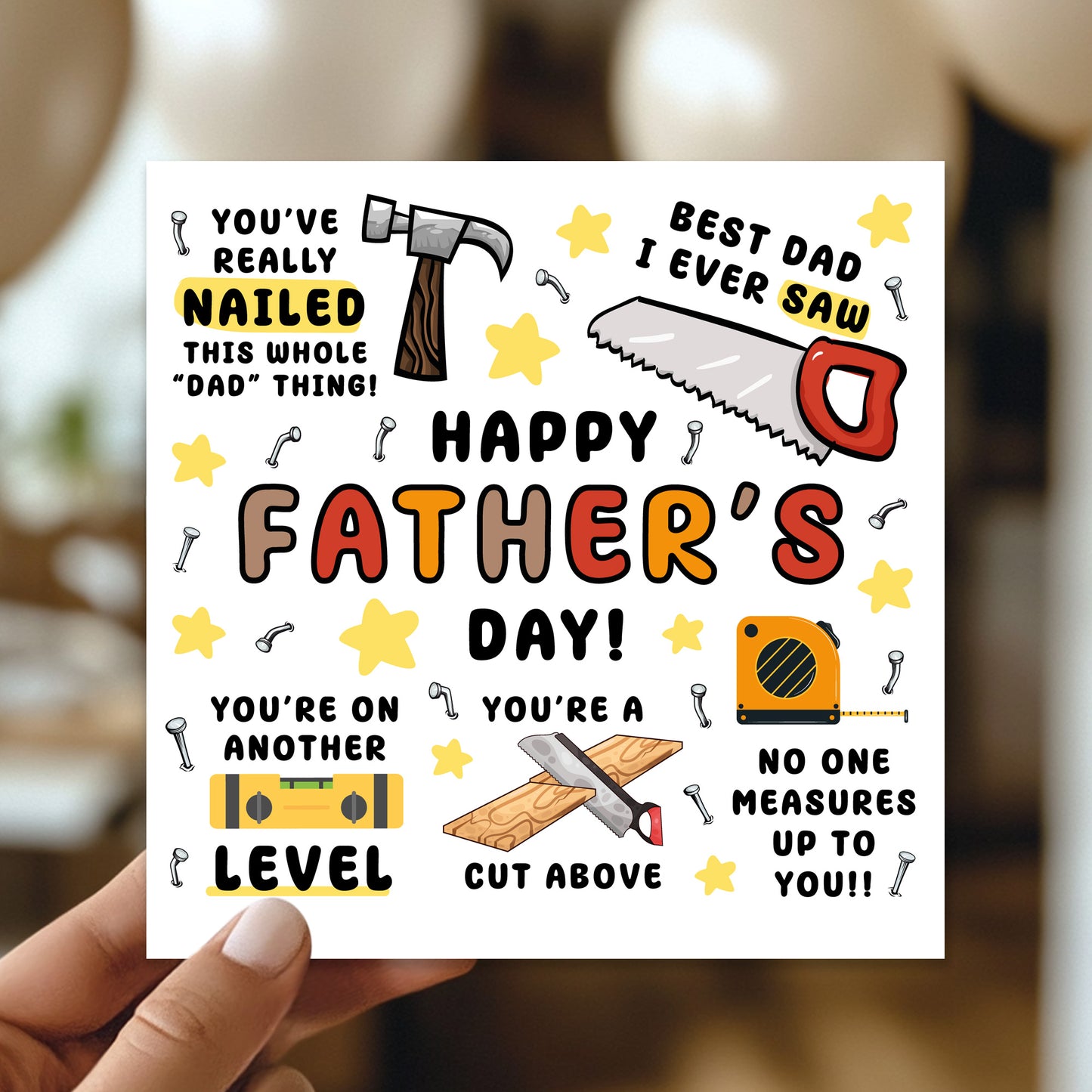 Fathers Day Card Novelty Tools Funny Cards For Dad Happy Fathers