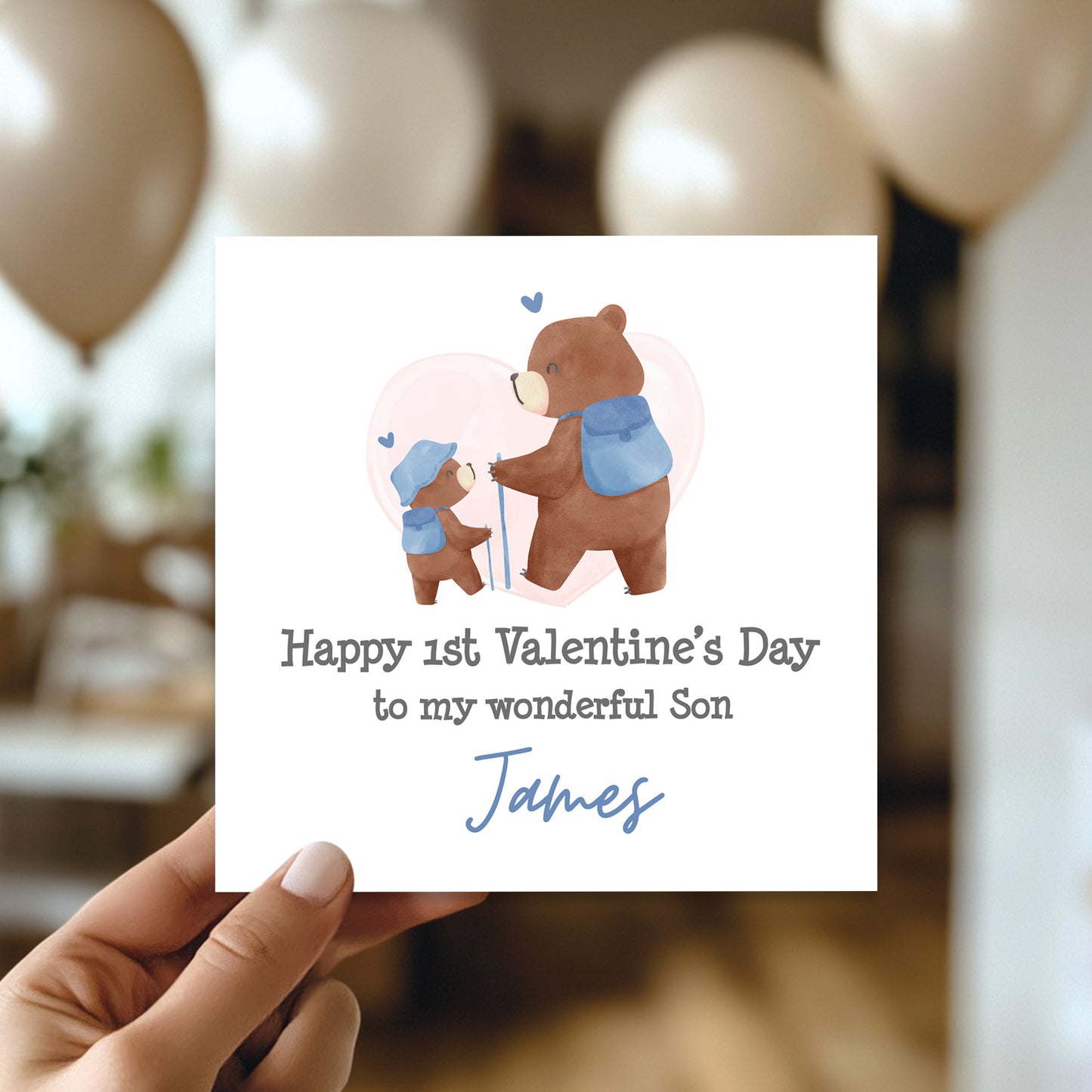 Personalised Valentines Card For Son, Son Valentines Card