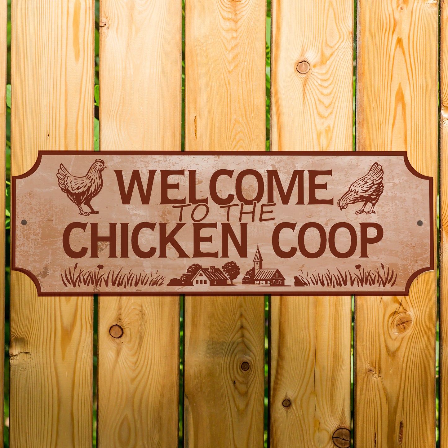 Chicken Coop Welcome Plaque For Farm Garden Yard Chicken Signs