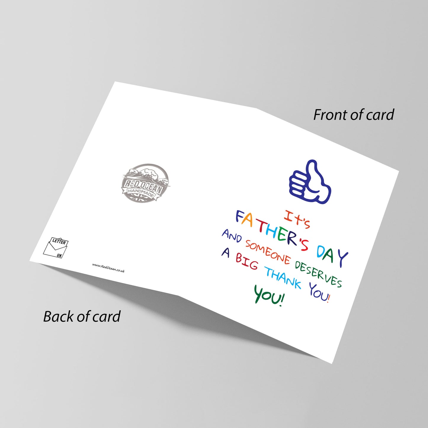 BIG THANK YOU Fathers Day Cards for Dad Card from Son Daughter