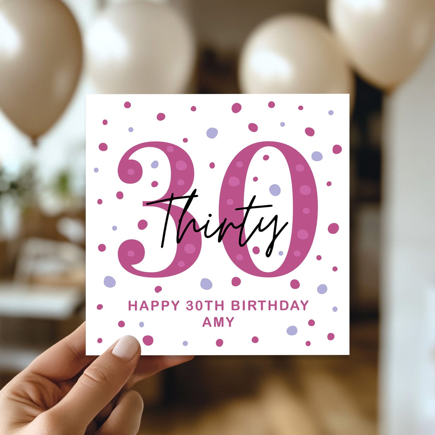 Personalised 30th Birthday Card Friend Thirtieth Birthday Sister