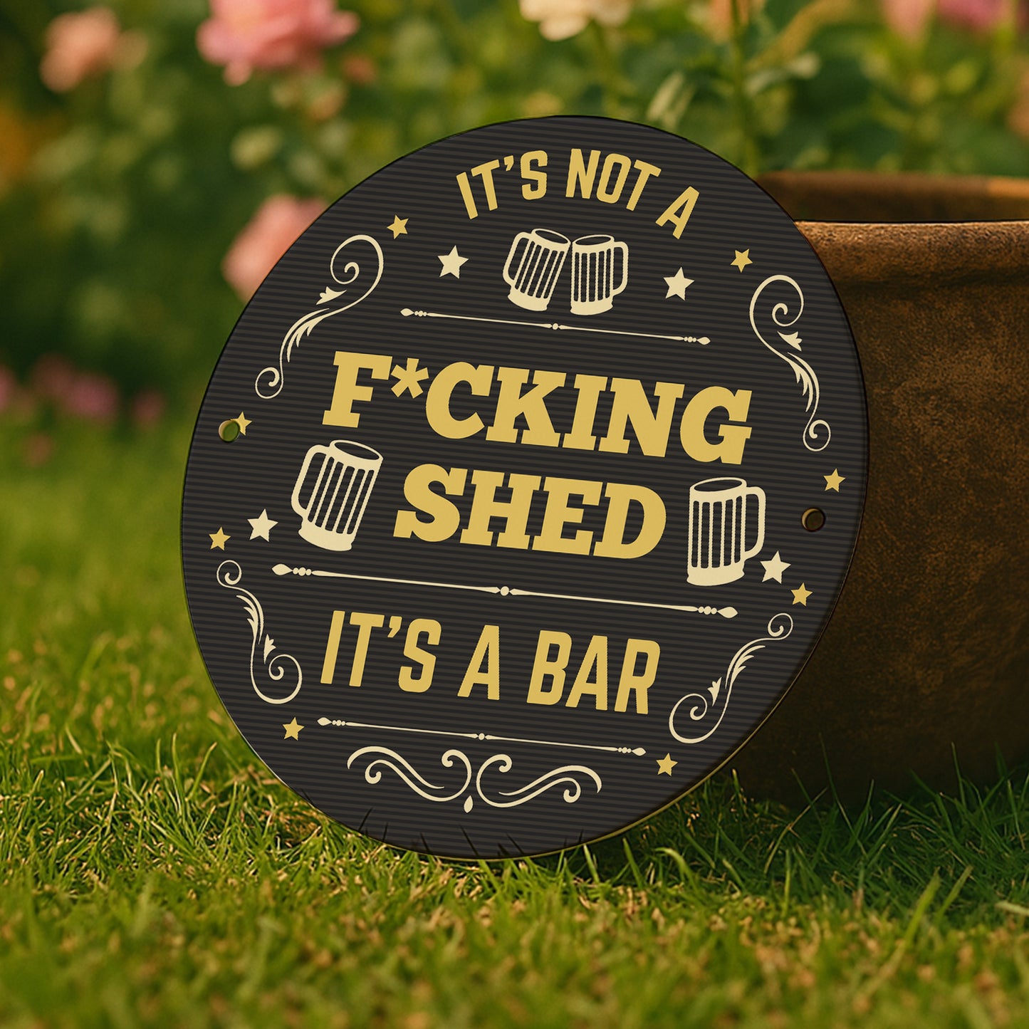 Funny Rude Bar Sign ITS A BAR Sign Wall Mounted Sign Man Cave