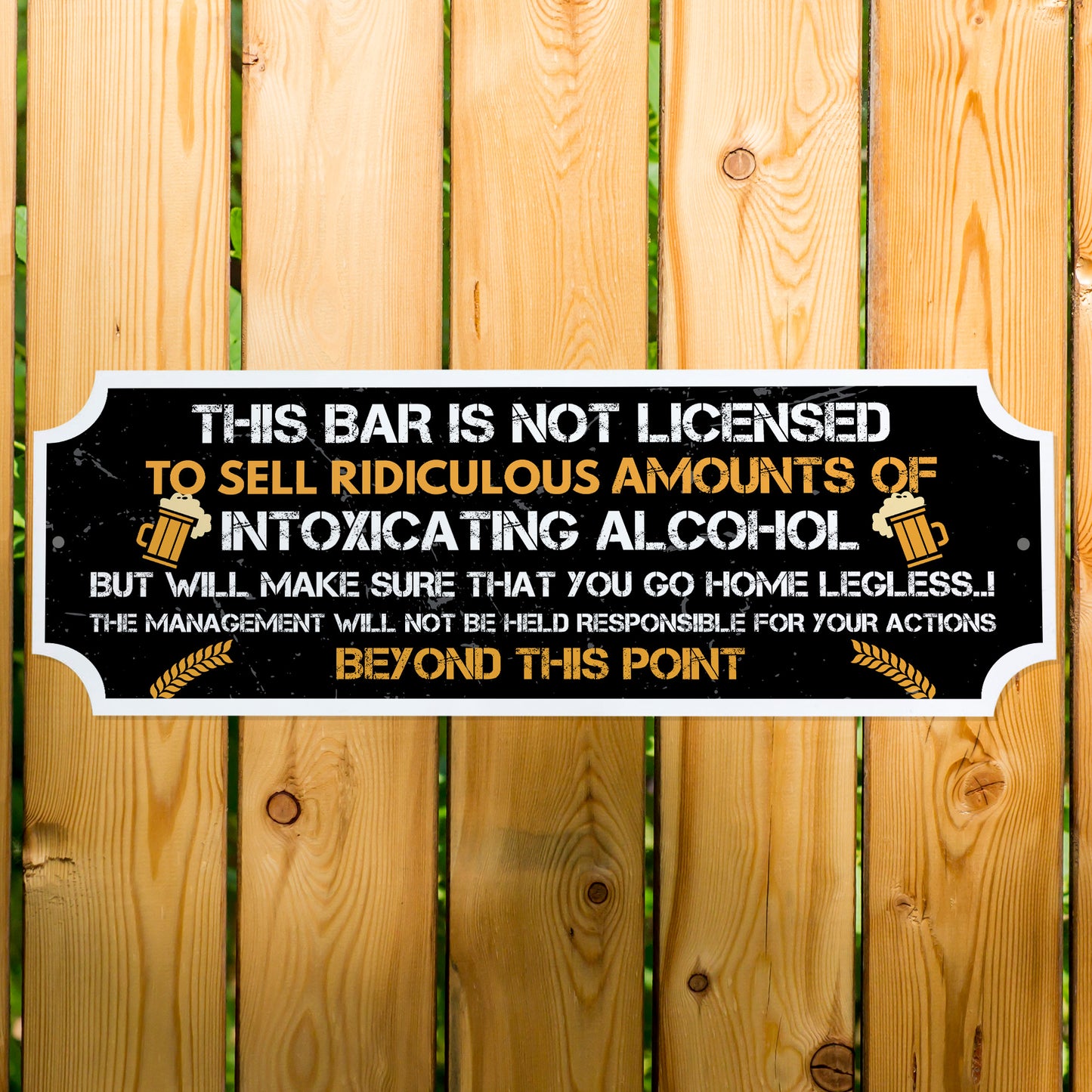 Funny Bar Sign For Home Bar Man Cave Garage 30cm x 10cm
