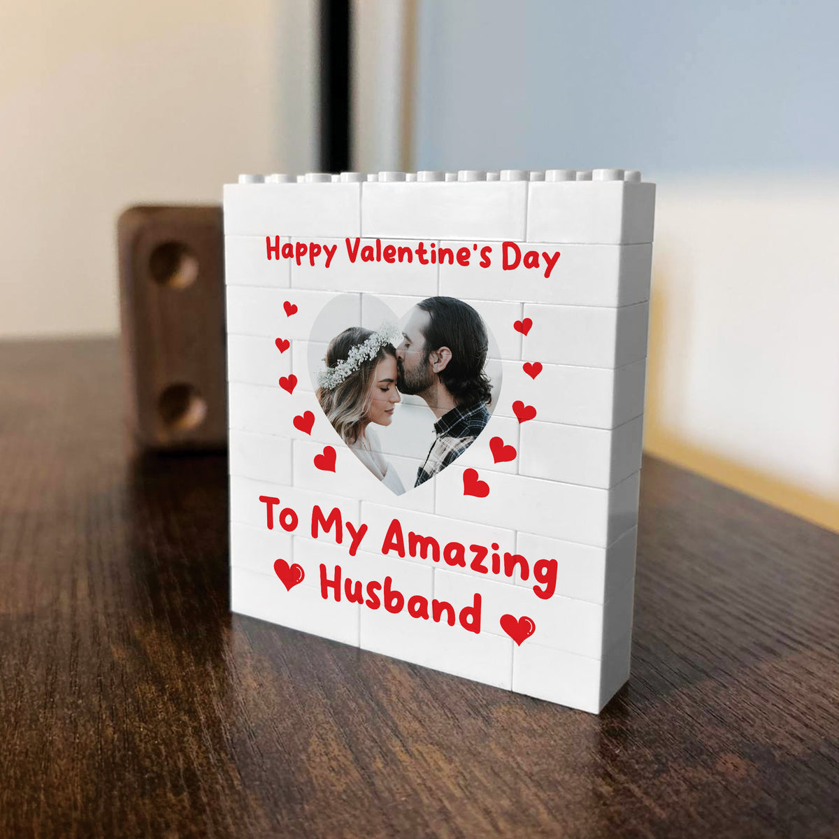 Personalised Valentines Day Gift For Husband Brick Photo Block
