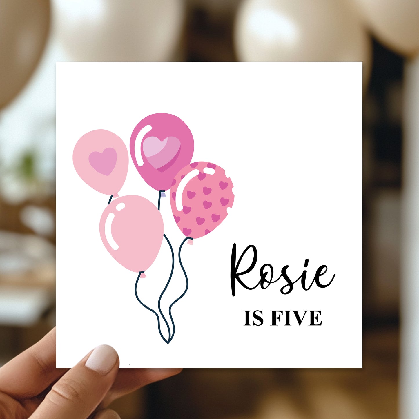 5th Birthday Card For Daughter Granddaughter Niece Sister Kids