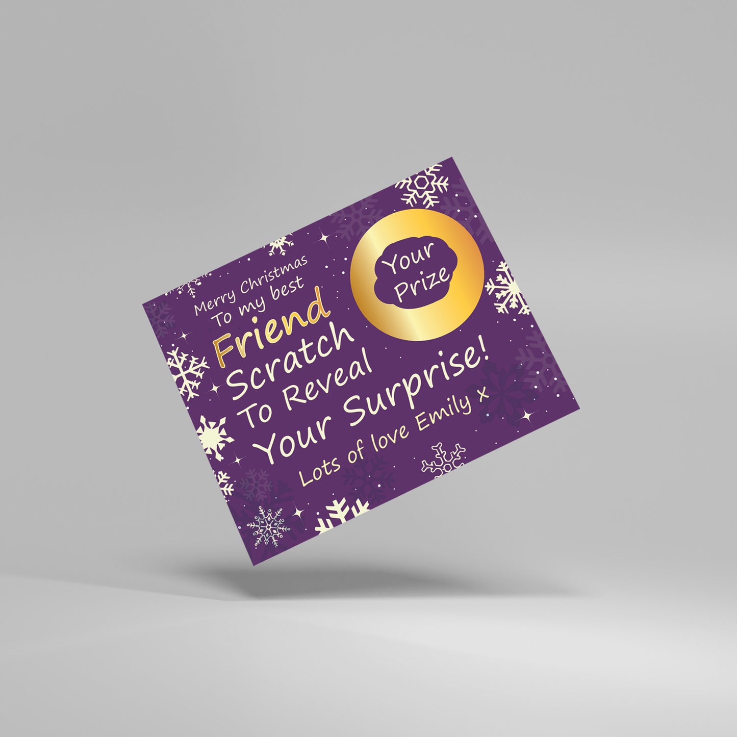 Personalised Best Friend Christmas Scratch Reveal Card Surprise