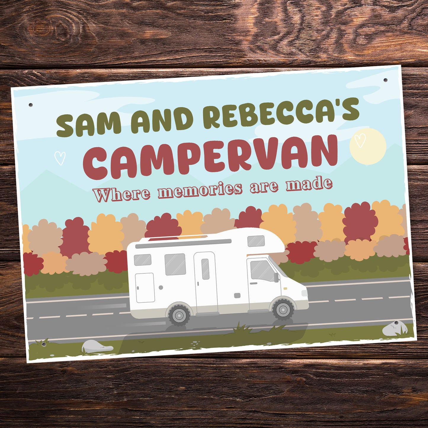 PERSONALISED Campervan Sign Novelty Plaque Travel Hanging Sign