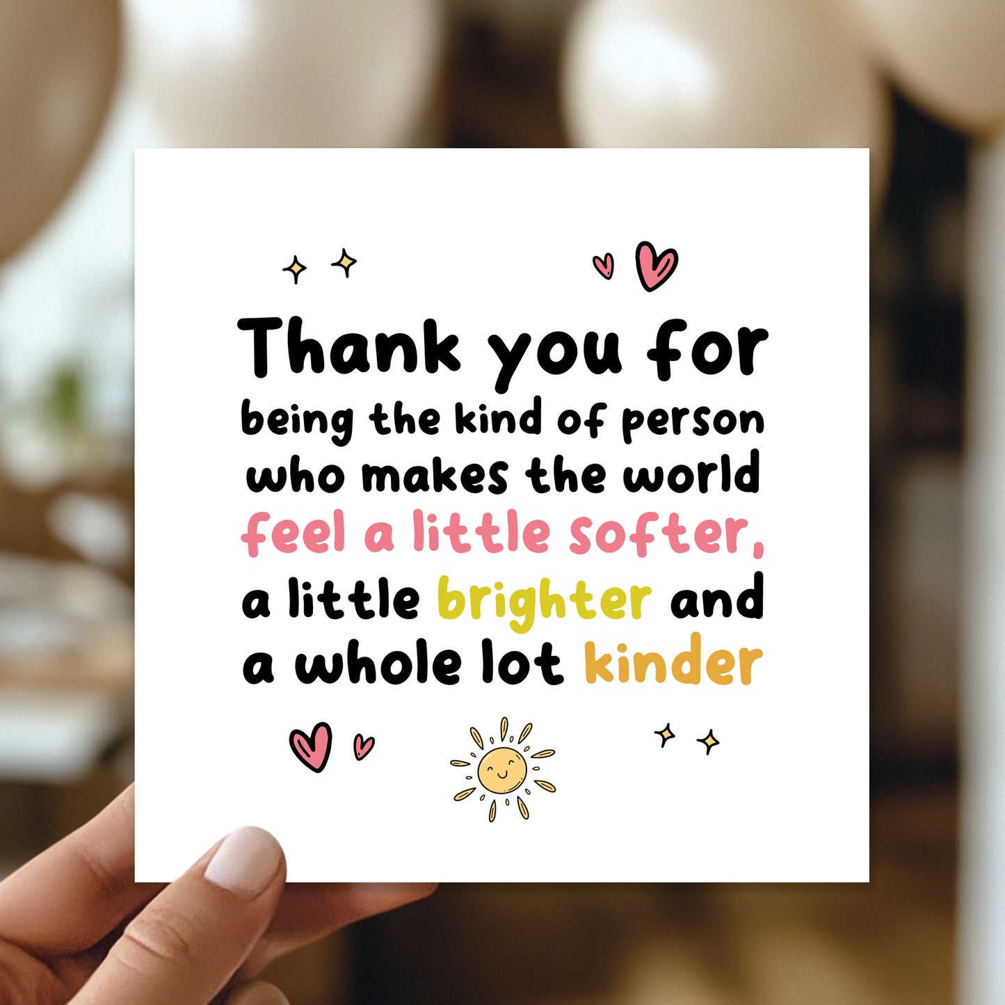 Special Card For Teacher Volunteer Assistant Mentor Tutor