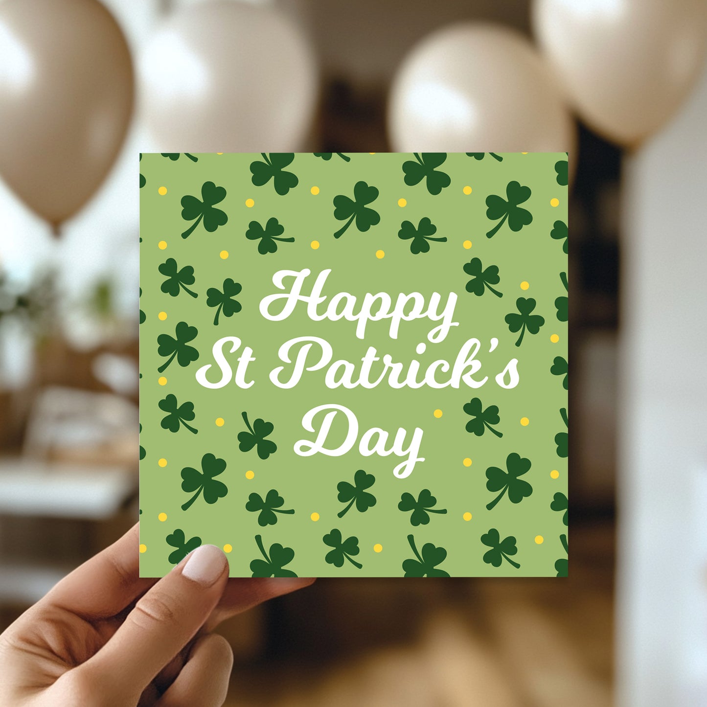 St Patricks Day Card - Irish Shamrock for Friends and Family