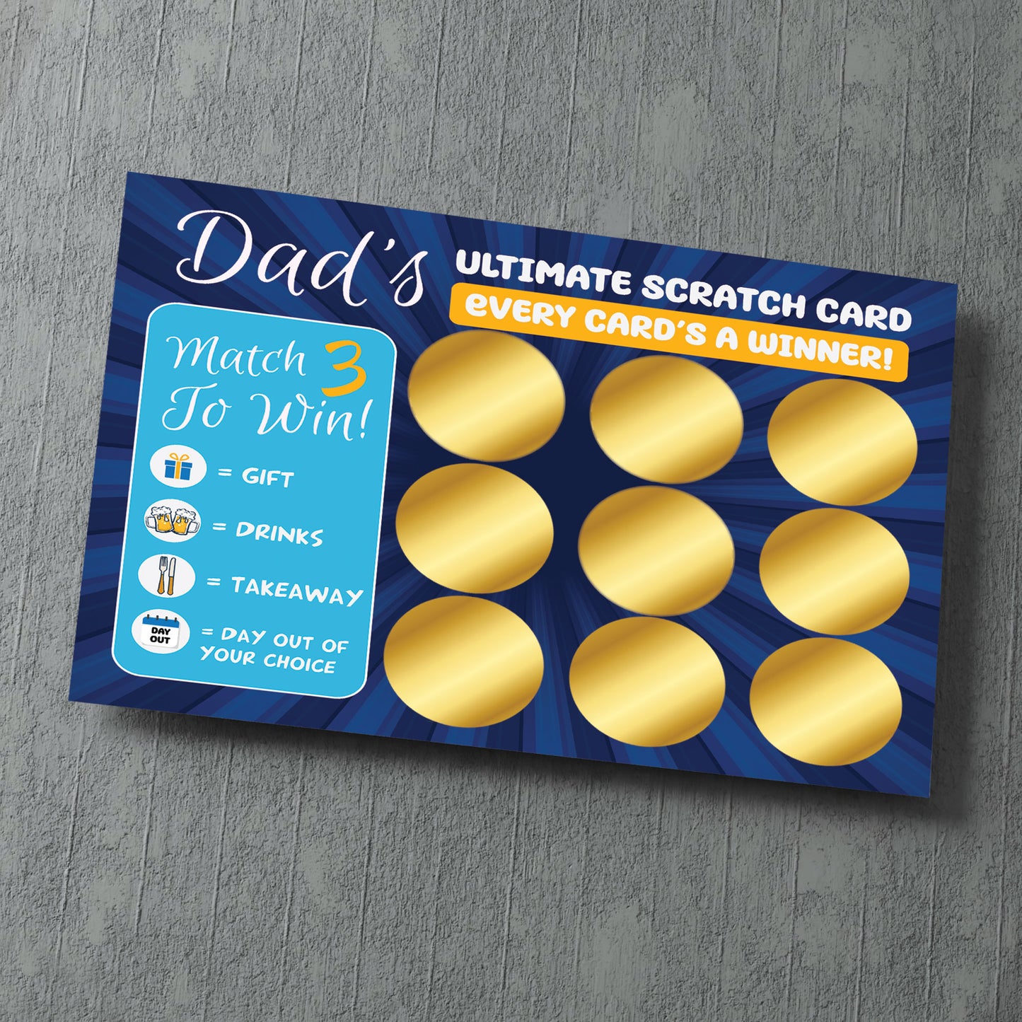 Set of 4 Scratch Cards Gifts for Dad Birthday Fathers Day