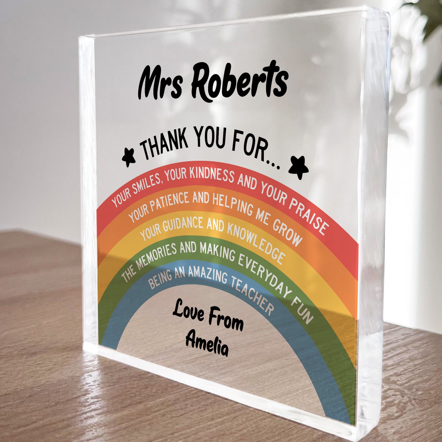 Personalised Gift For Teacher AMAZING TEACHER Plaque Thank You