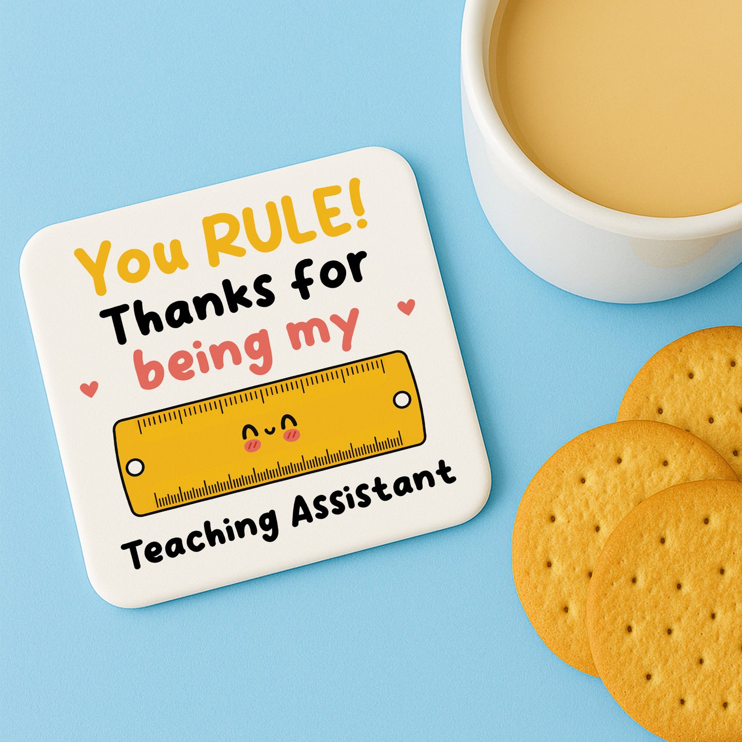 Special TA Gift YOU RULE Coaster Teacher Appreciation Gift