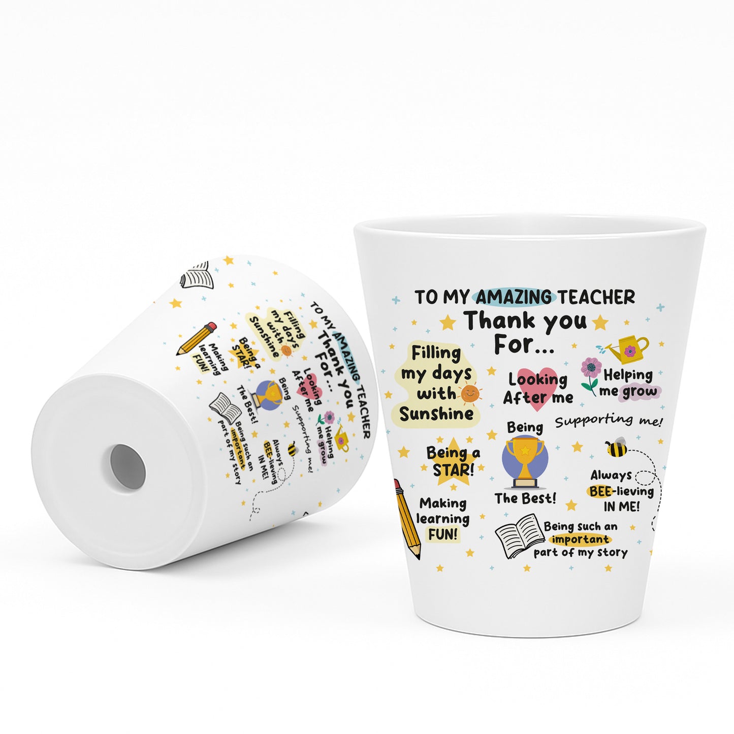 Thank You Gift For Teacher Plant Pot 10cm x 9cm Teacher Gift