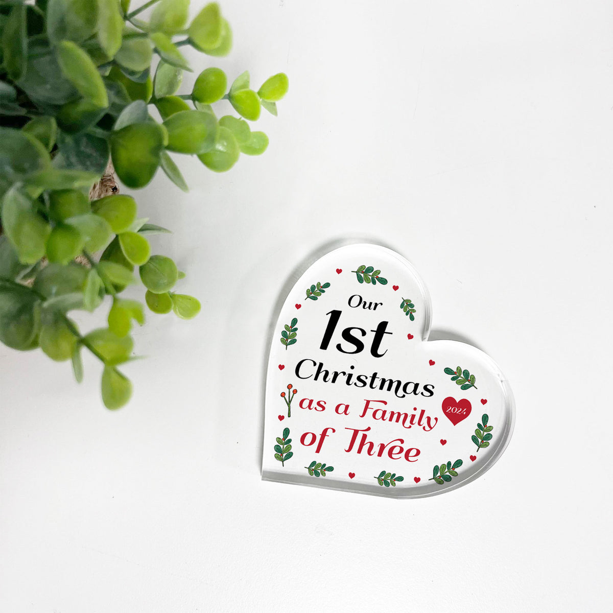 Our 1st Christmas As A Family Of Three Personalised Family Gift