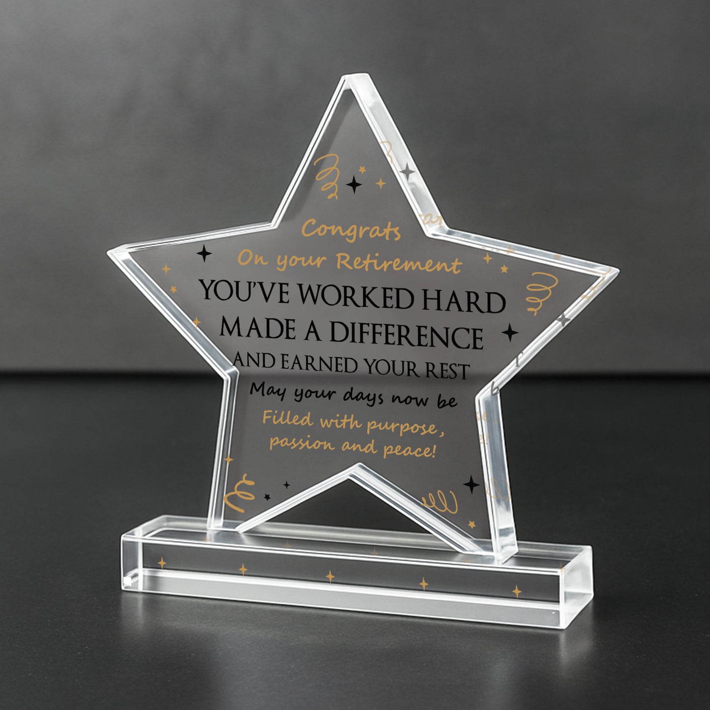 Congratulations Retirement Gifts for Women Men Acrylic Star