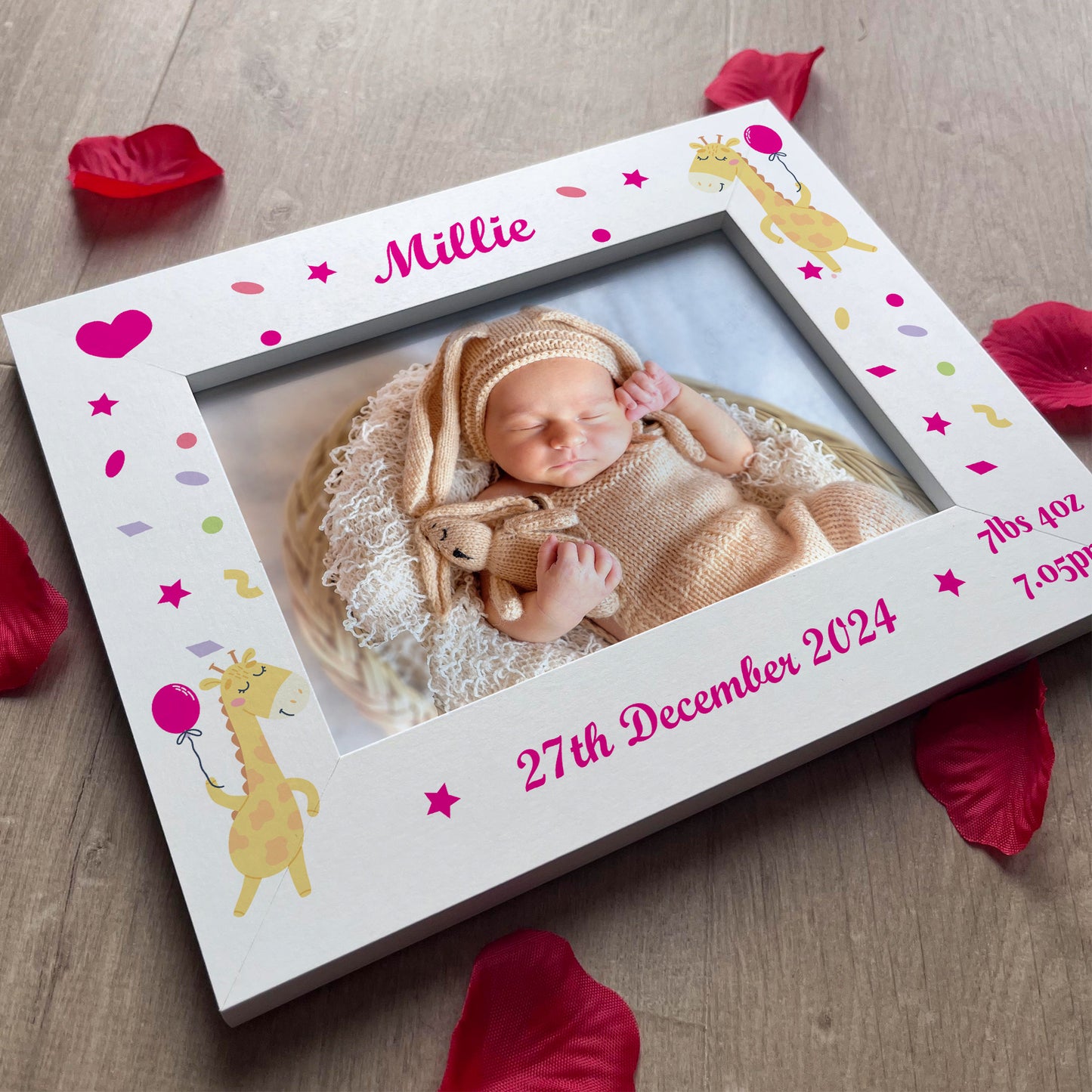 Newborn Baby Girl Keepsake Gifts Personalised Birth Details