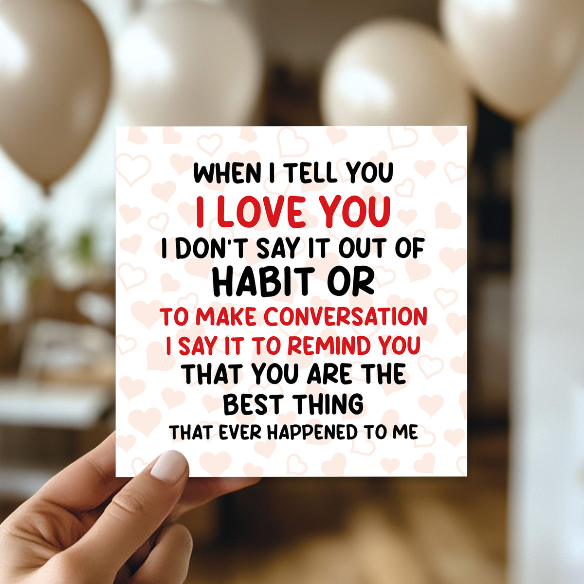 Romantic Card For Valentines Day Anniversary Best Thing Ever