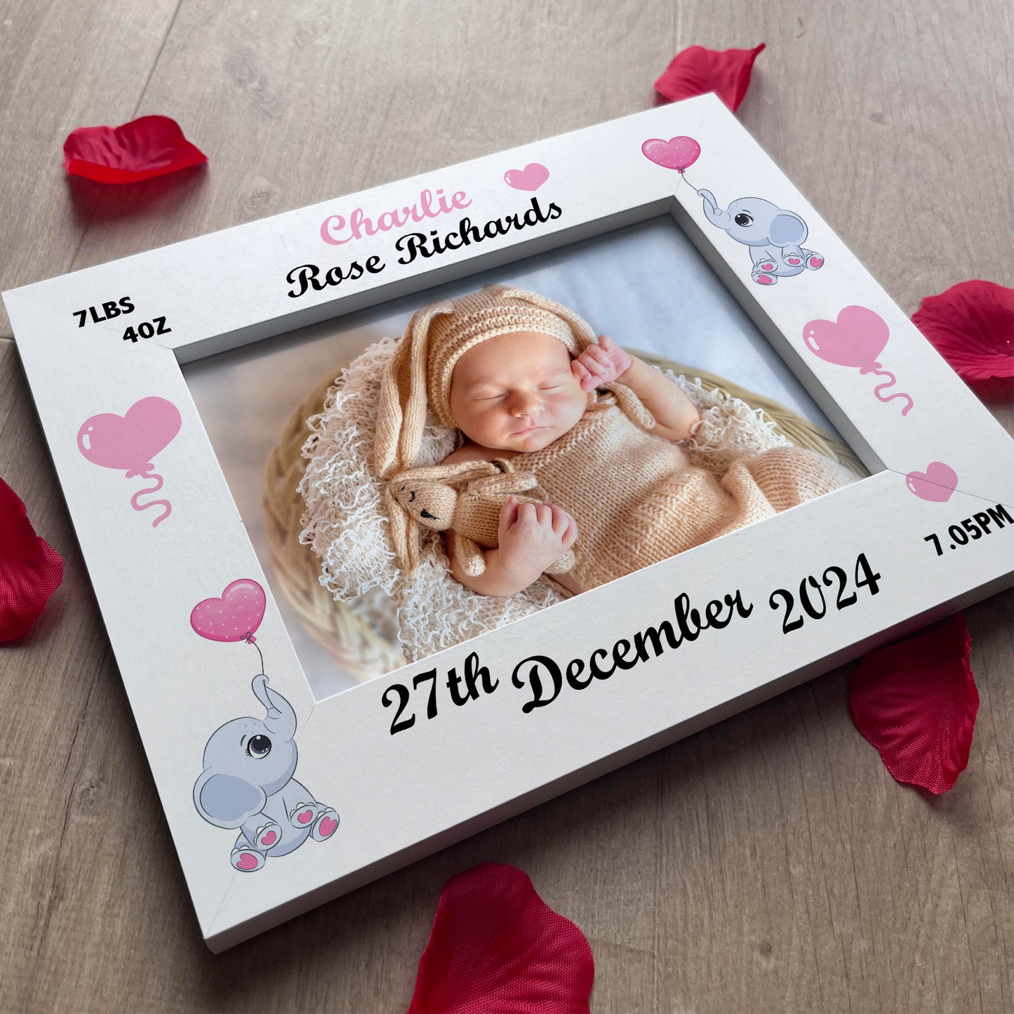 Personalised Baby Gift Photo Frame Birth Details Nursery Decor