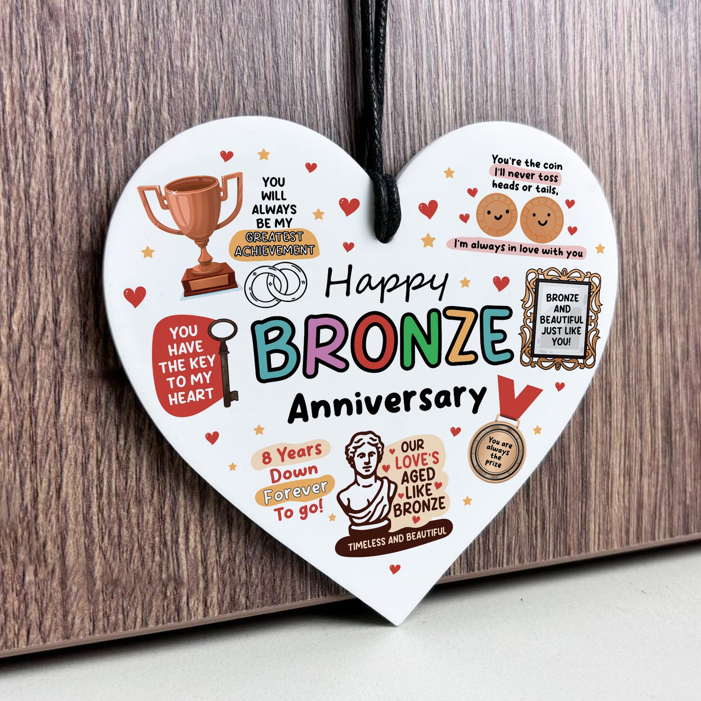 Funny 8th Anniversary Gift Wood Anniversary Gifts For Husband