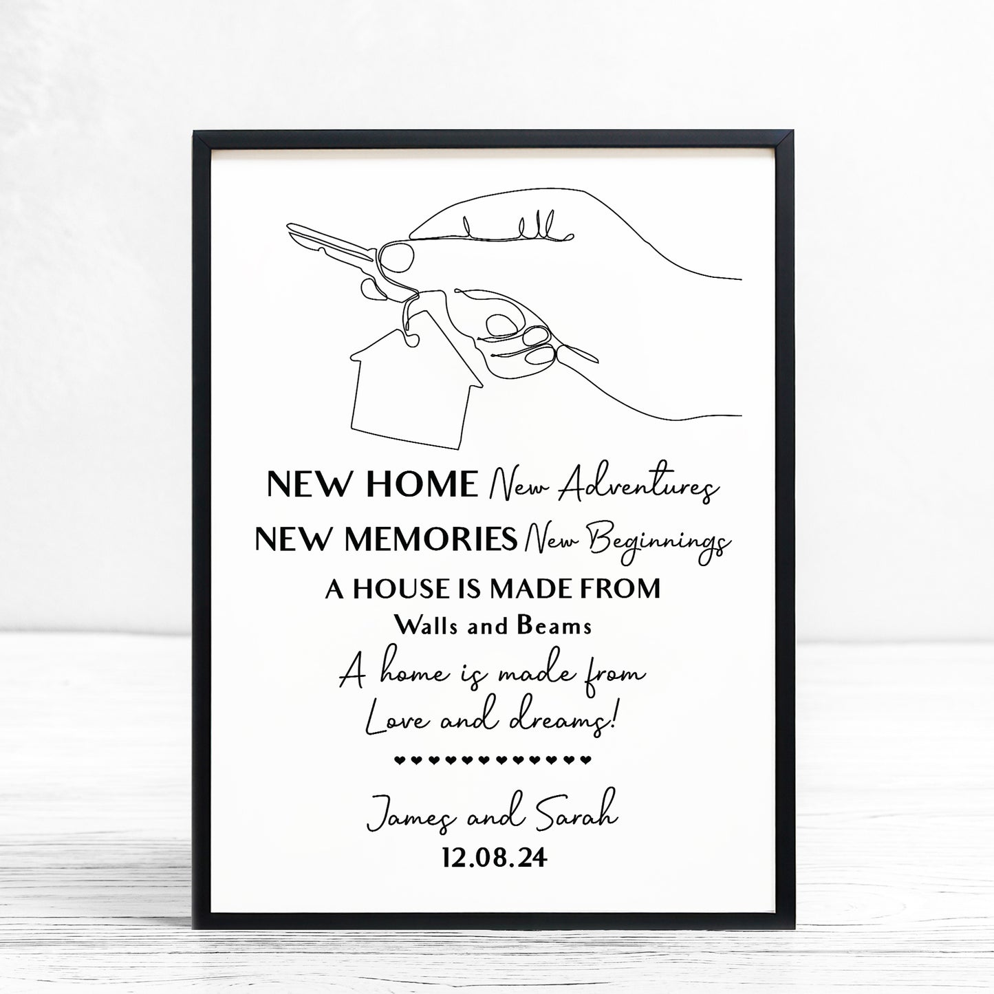 Personalised New Home New Adventures Memories Housewarming Gift
